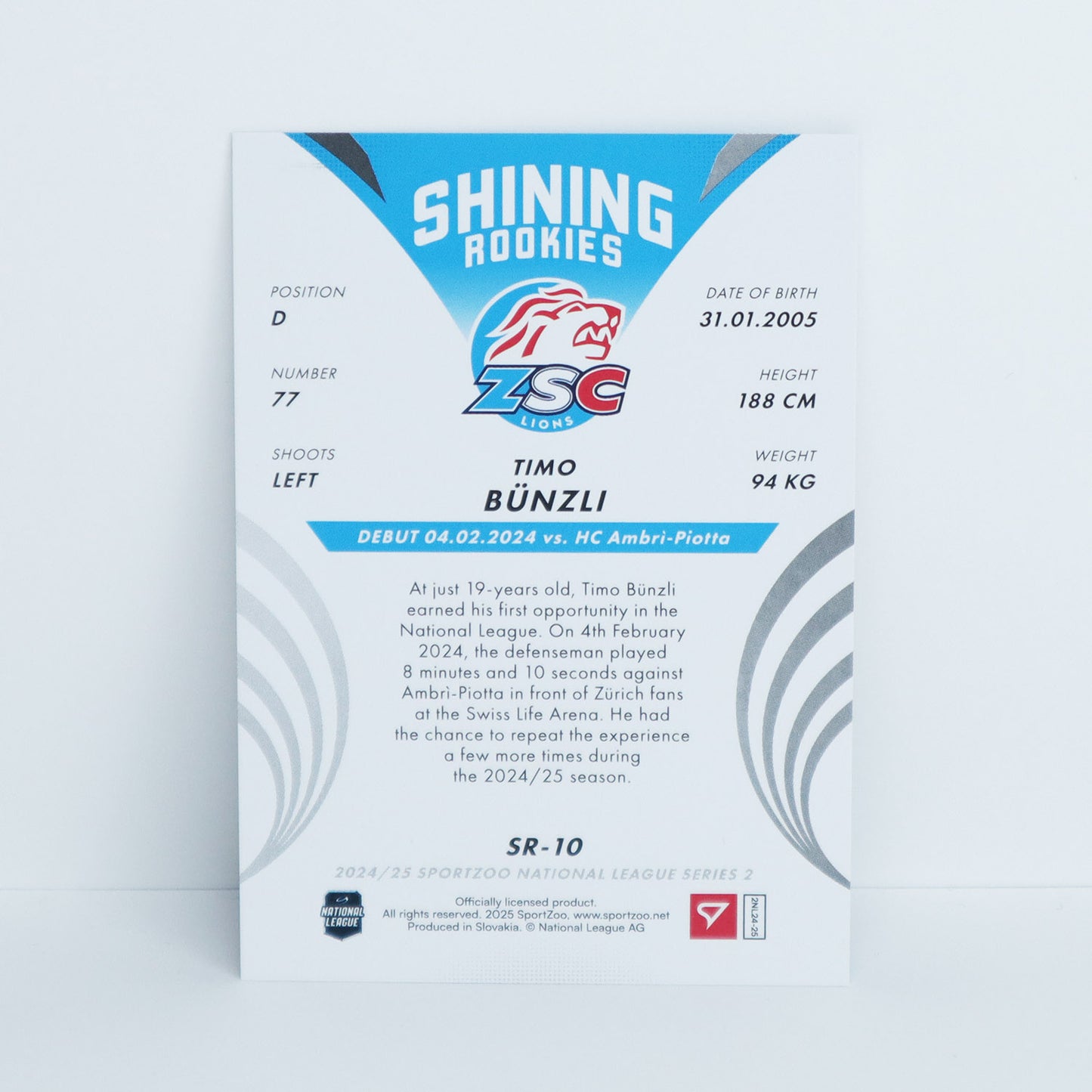 SR-10 - ZSC - TIMO BUNZLI - SHINING ROOKIES BASE