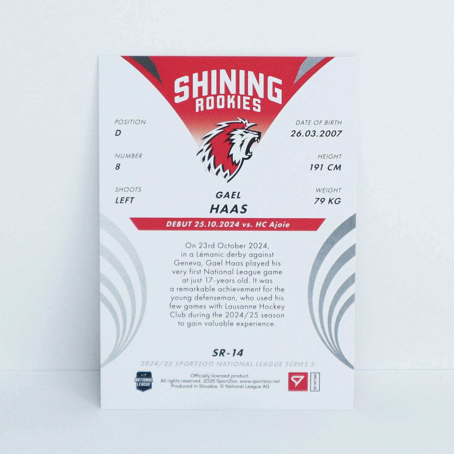 SR-14 - LHC - GAEL HAAS - SHINING ROOKIES BASE
