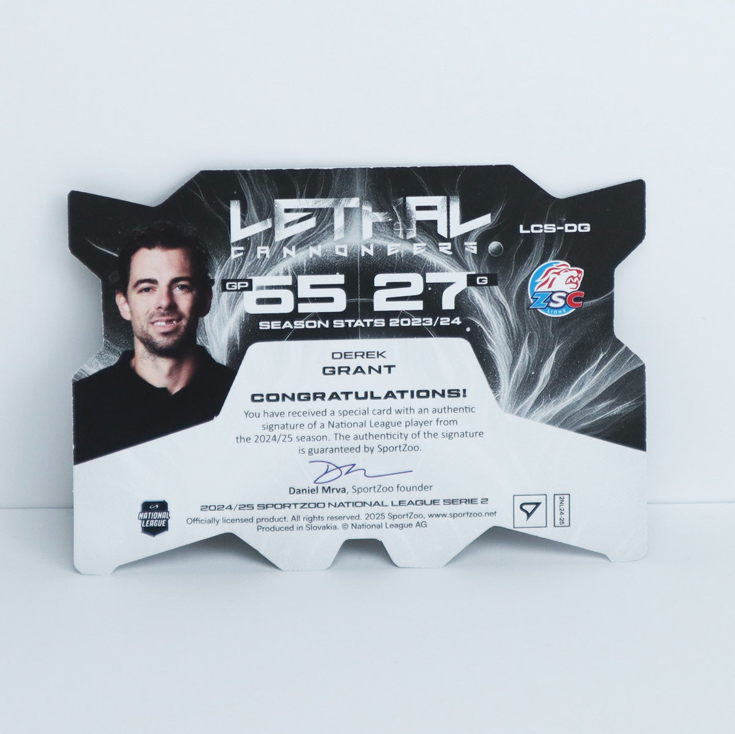 LCS-DG - ZSC - DEREK GRANT - LETHAL CANNONEERS AUTO - 18/45