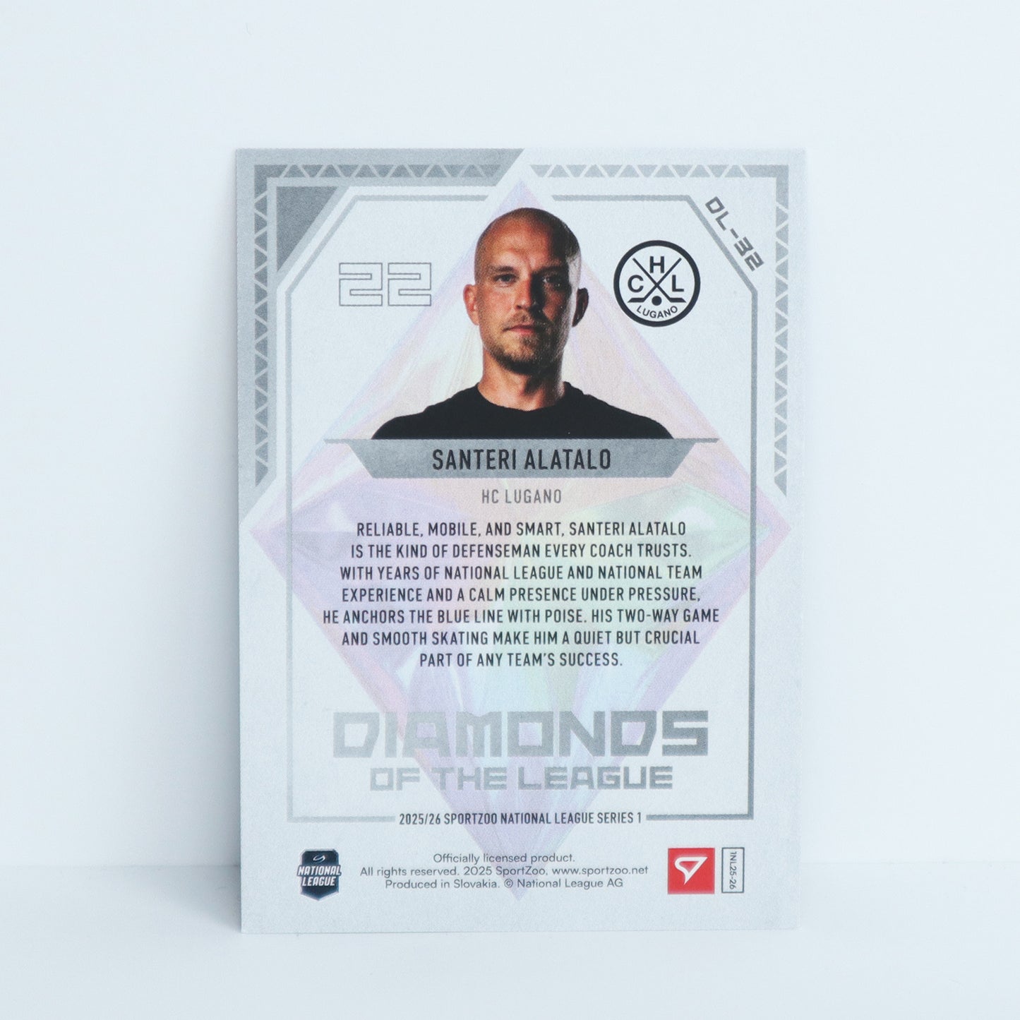 DL-32 - HCL - SANTERI ALATALO - DIAMONDS OF THE LEAGUE BLUE - 02/99