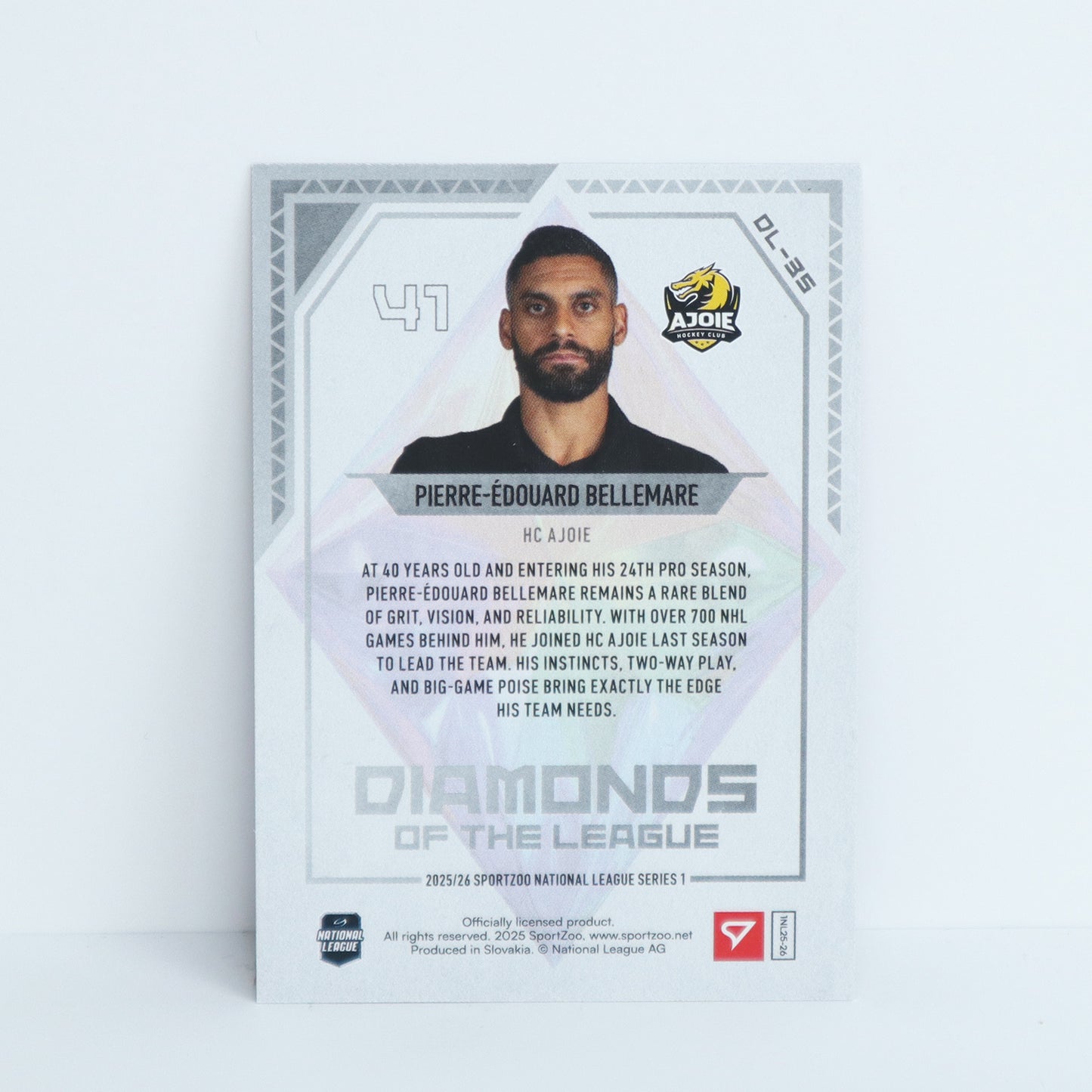 DL-35 - HCA - PIERRE-EDOUARD BELLEMARE - DIAMONDS OF THE LEAGUE PINK - 19/50