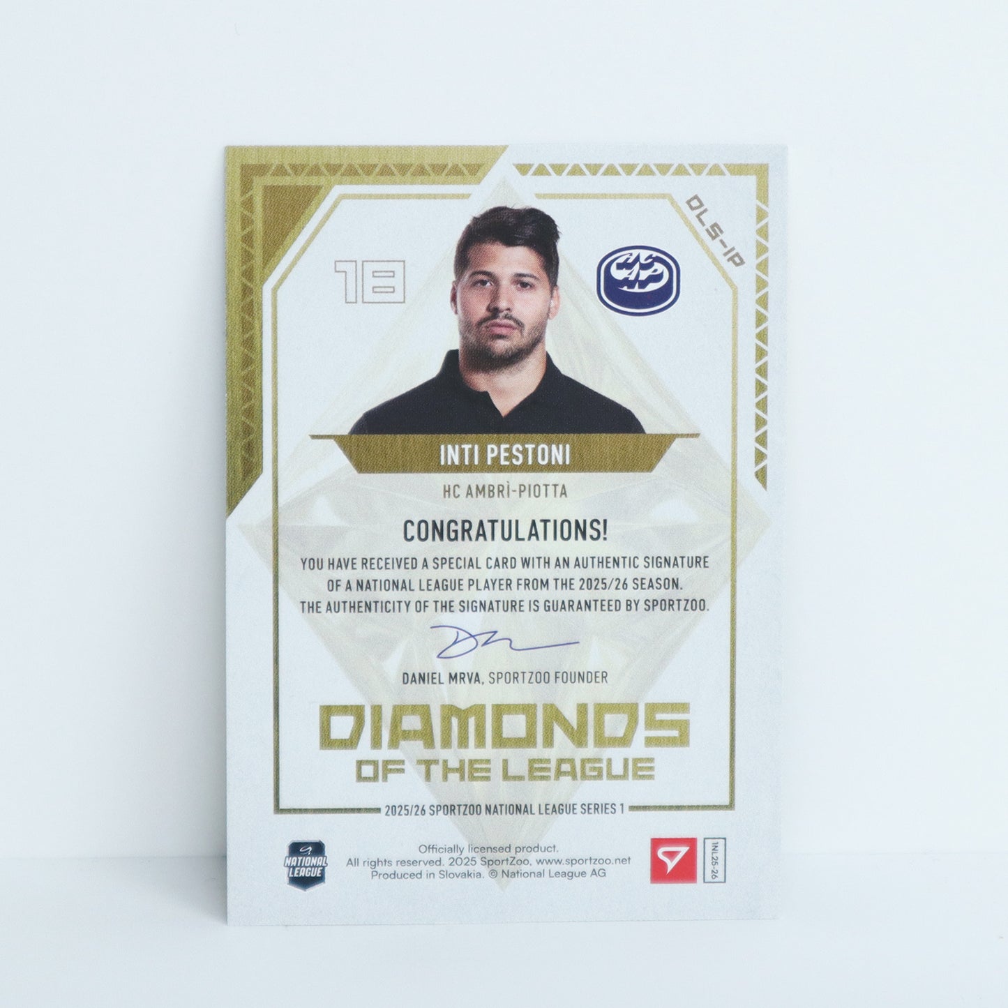 DLS-IP - HCAP - INTI PESTONI - DIAMONDS OF THE LEAGUE GOLD AUTO - 27/30