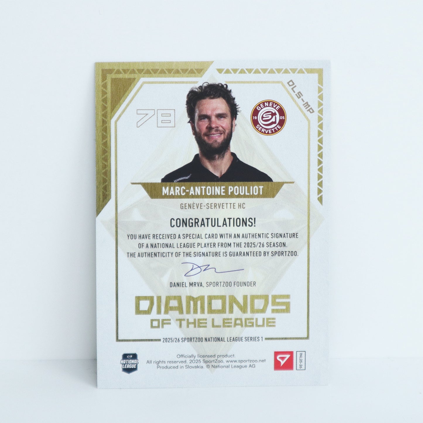 DLS-MP - GSHC - MARC-ANTOINE POULIOT - DIAMONDS OF THE LEAGUE GOLD AUTO - 17/30