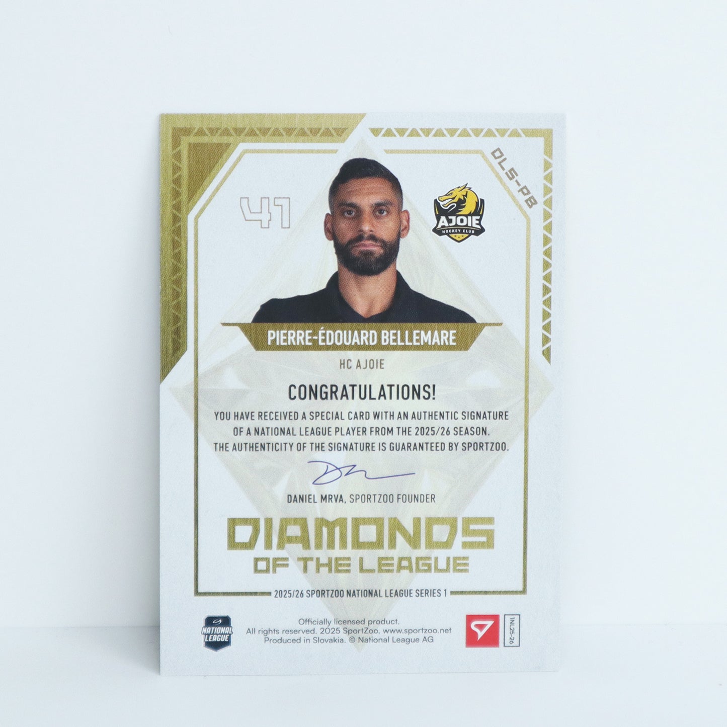DLS-PB - HCA - PIERRE-EDOUARD BELLEMARE - DIAMONDS OF THE LEAGUE GOLD AUTO - 04/30