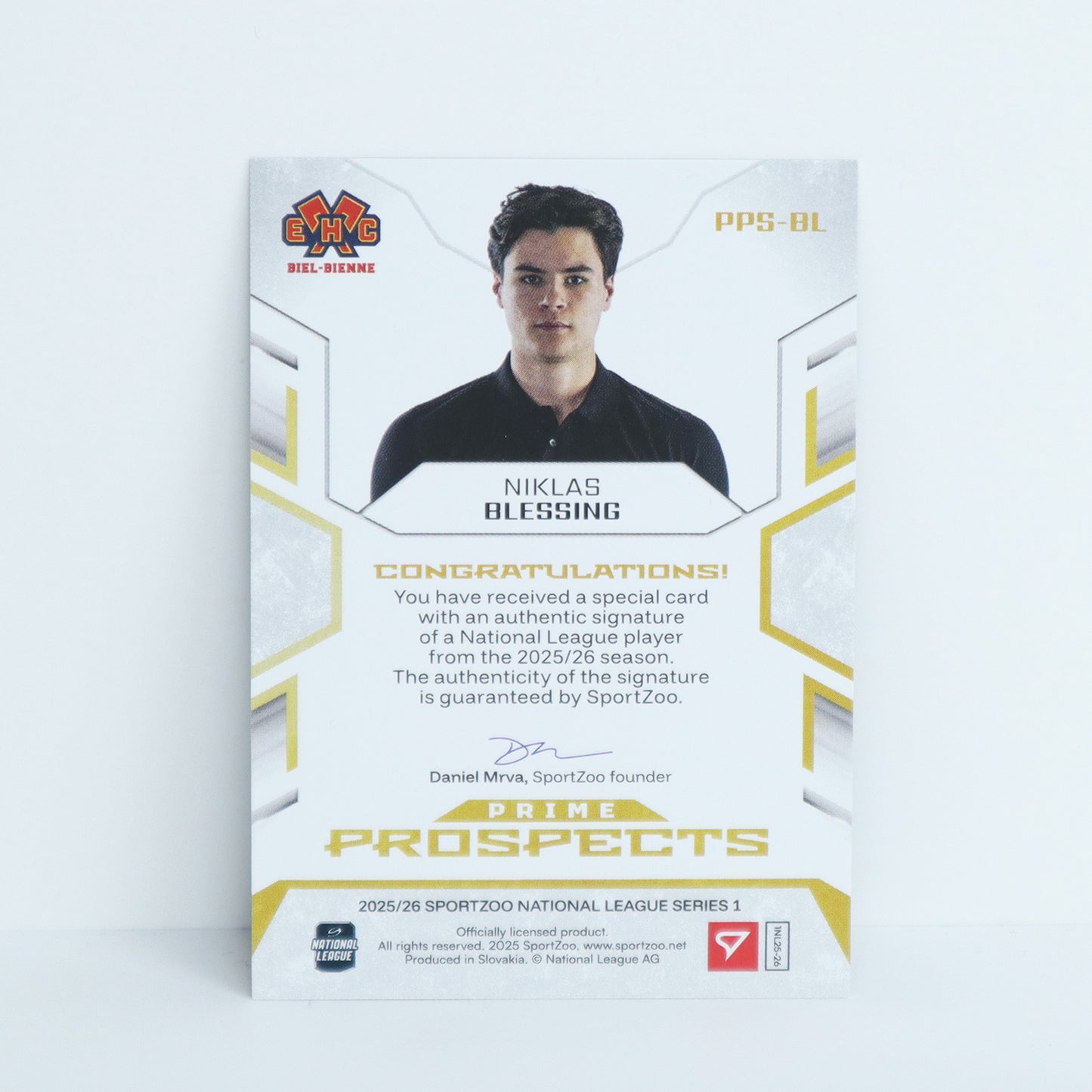 PPS-BL - EHCB - NIKLAS BLESSING - PRIME PROSPECTS GOLD AUTO - 19/35