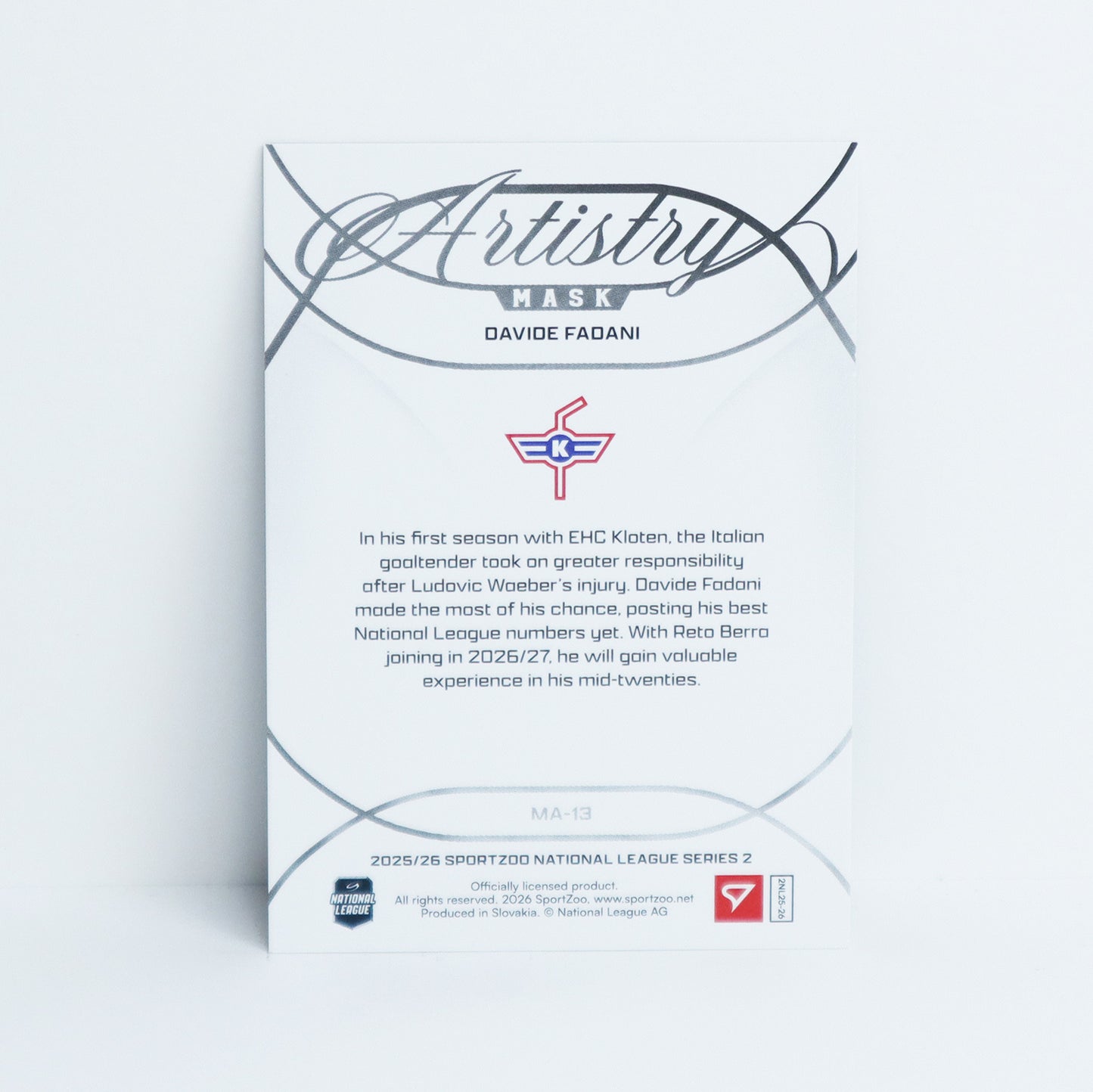 MA-13 - EHCK - DAVIDE FADANI - MASK ARTISTRY BLUE - 12/65