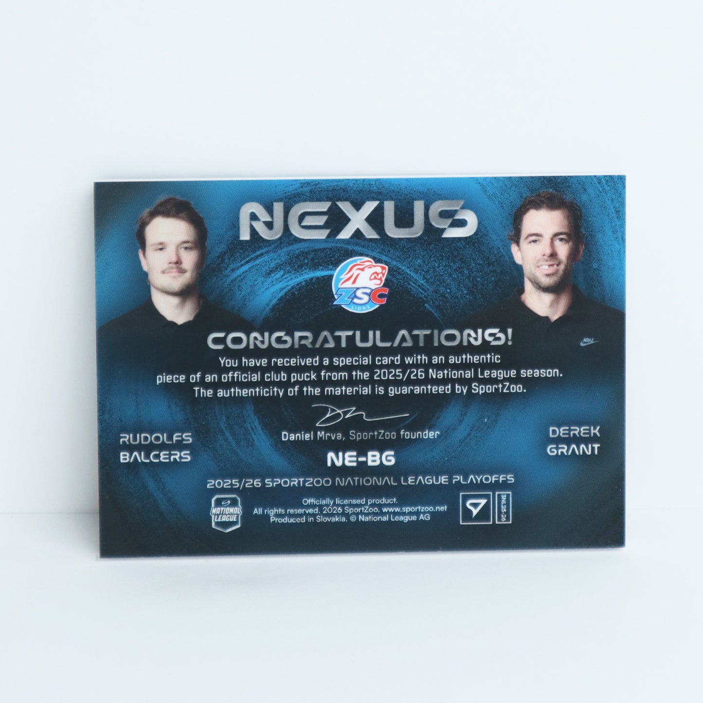 NE-BG - ZSC - RUDOLFS BALCERS - DEREK GRANT - NEXUS PUCK - 11/15