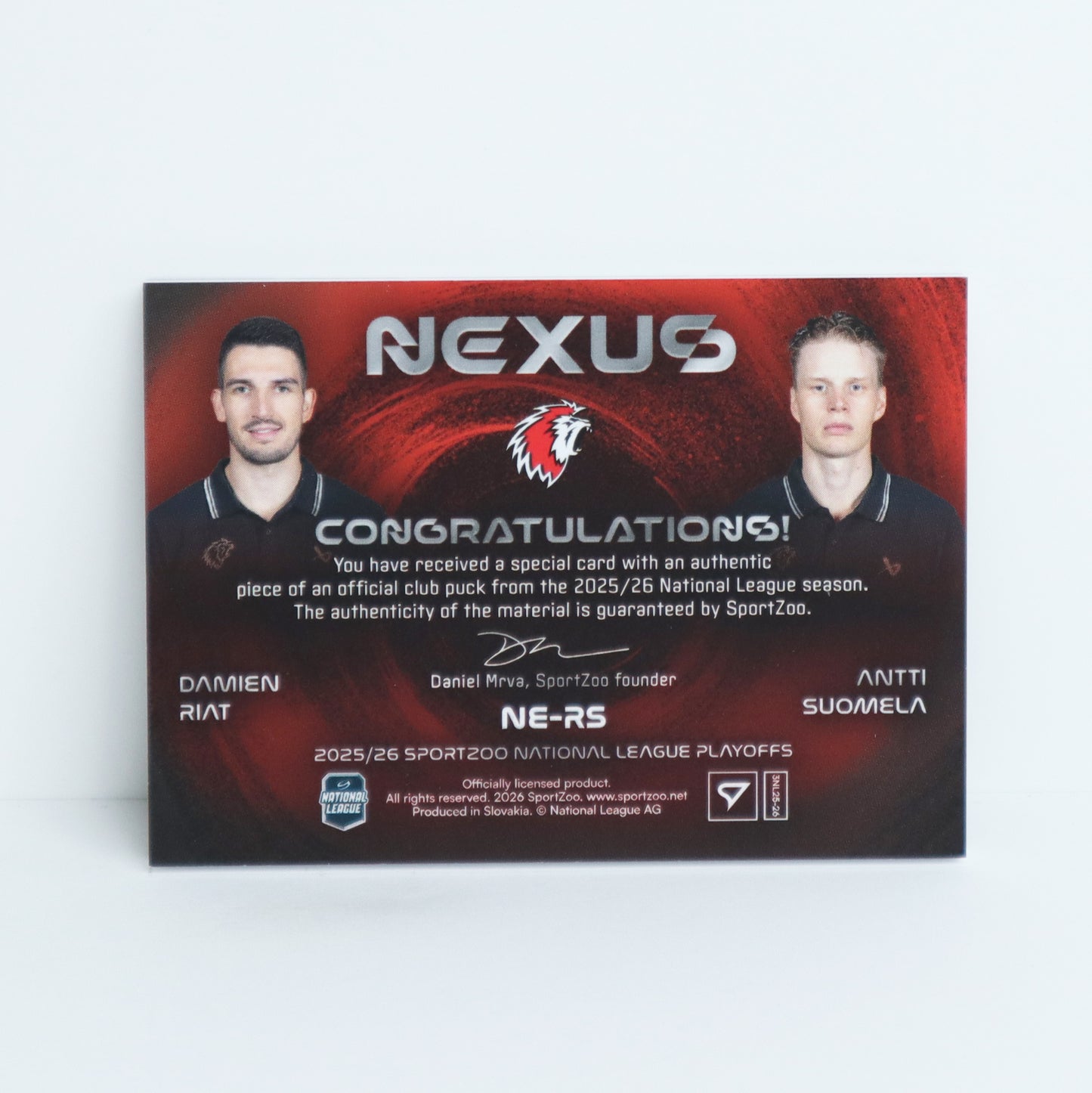 NE-RS - LHC - DAMIEN RIAT - ANTTI SUOMELA - NEXUS PUCK - 01/15