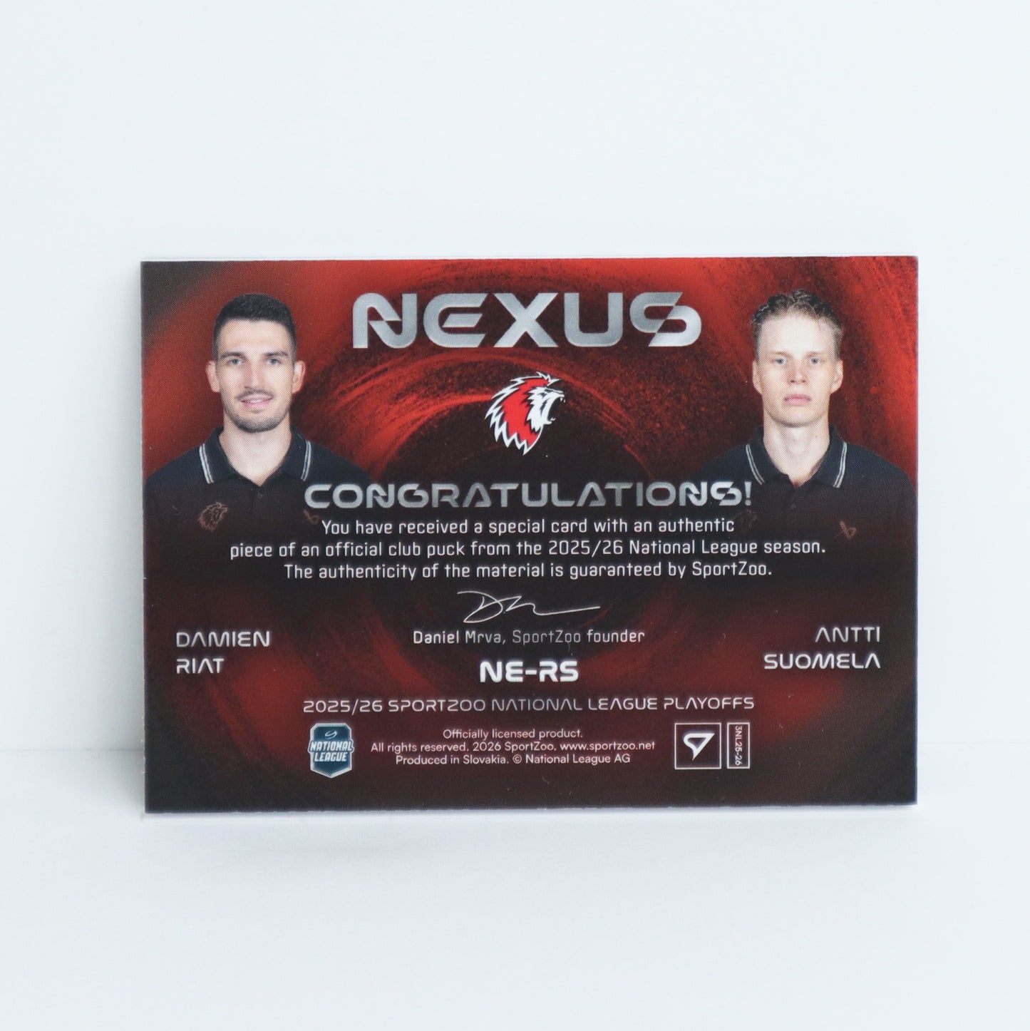 NE-RS - LHC - DAMIEN RIAT - ANTTI SUOMELA - NEXUS PUCK - 03/15