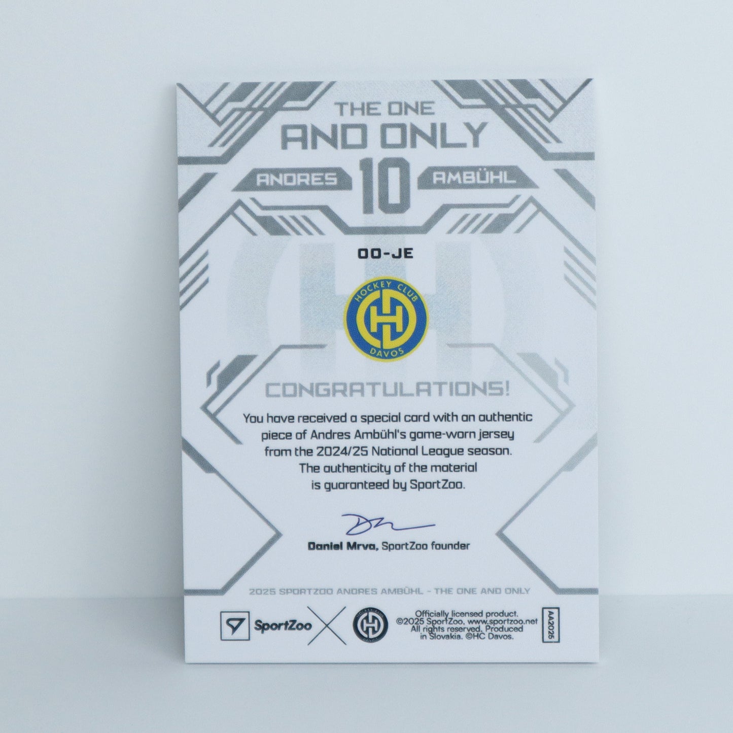 OO-JE - HCD - ANDRES AMBUHL - JERSEY - 57/99