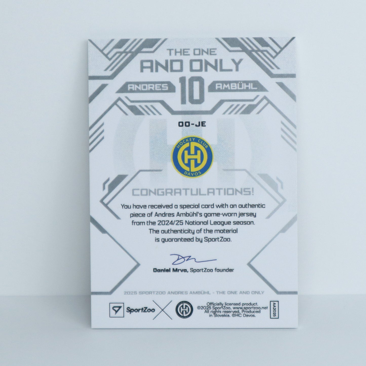 OO-JE - HCD - ANDRES AMBUHL - JERSEY - 62/99