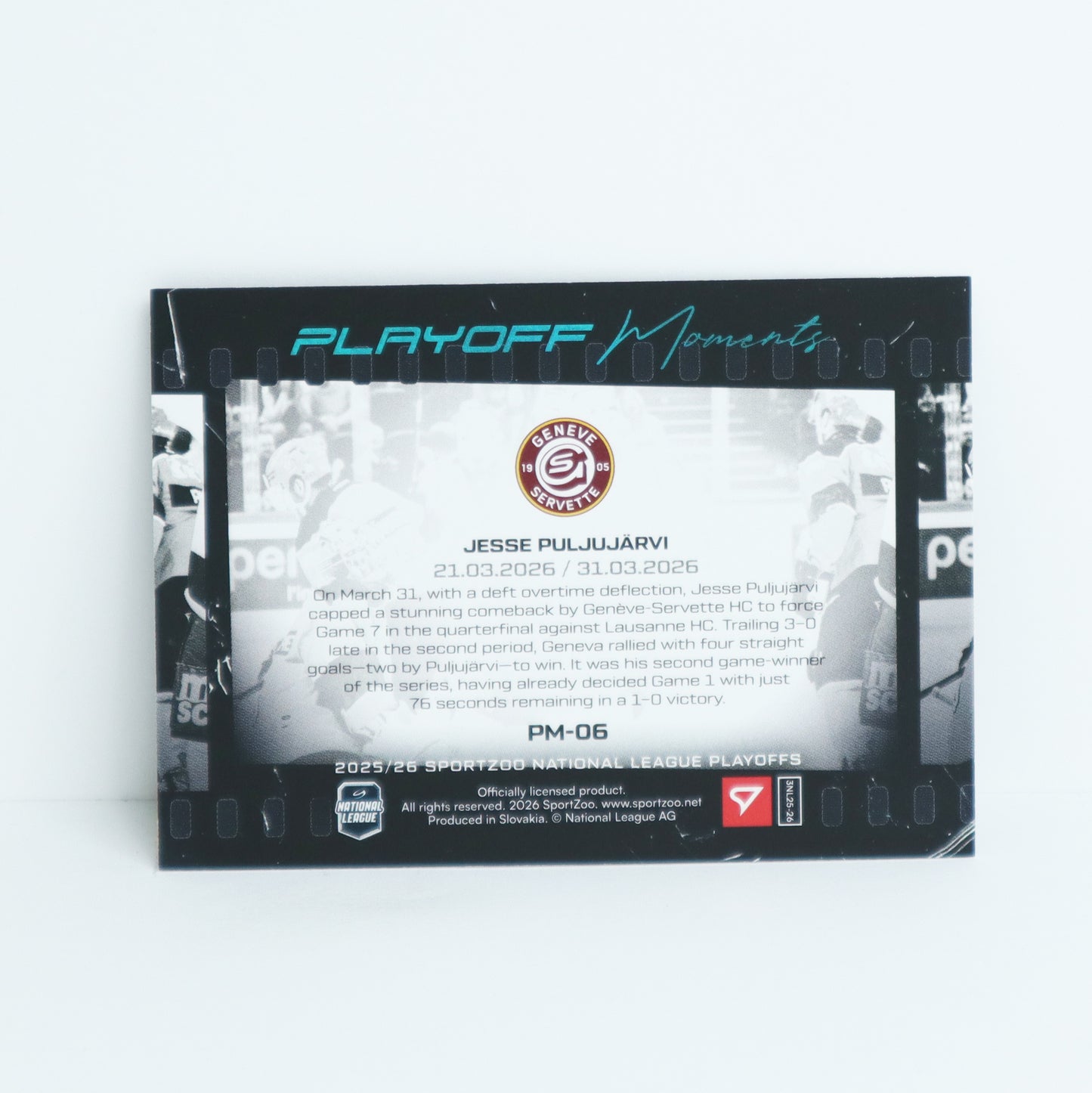PM-06 - GSHC - JESSE PULJUJARVI - PLAYOFF MOMENTS BLUE - 10/25