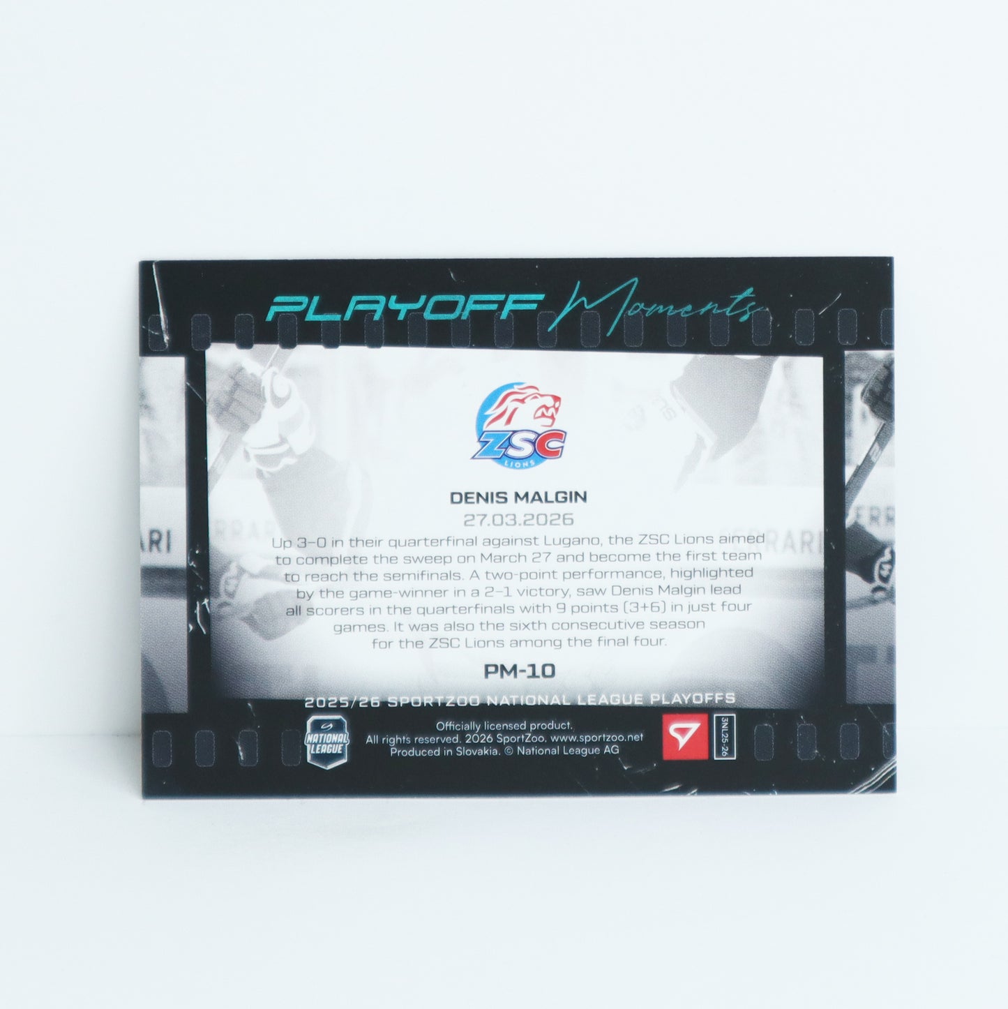 PM-10 - ZSC - DENIS MALGIN - PLAYOFF MOMENTS BLUE - 05/25