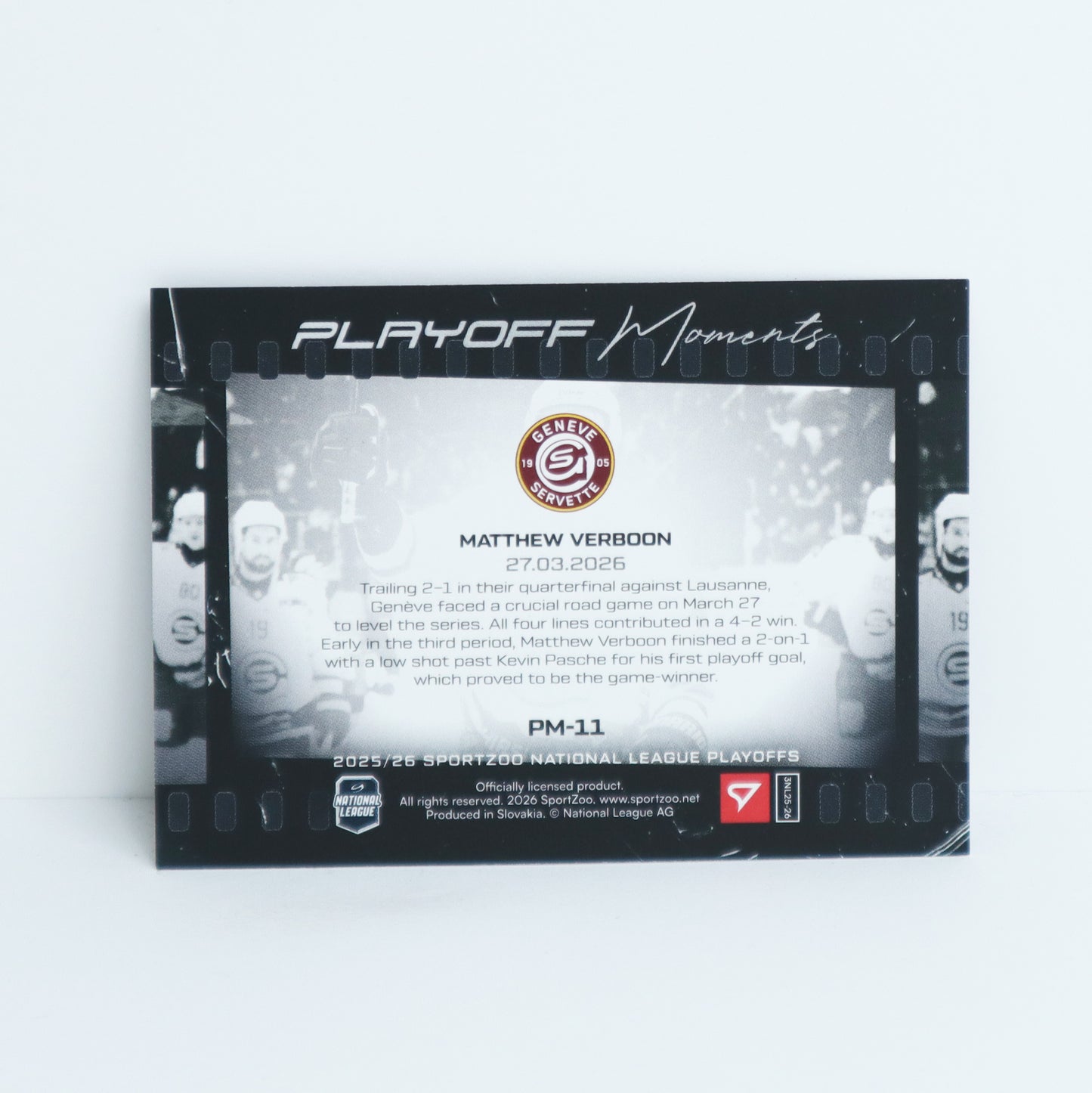 PM-11 - GSHC - MATTHEW VERBOON - PLAYOFF MOMENTS BASE
