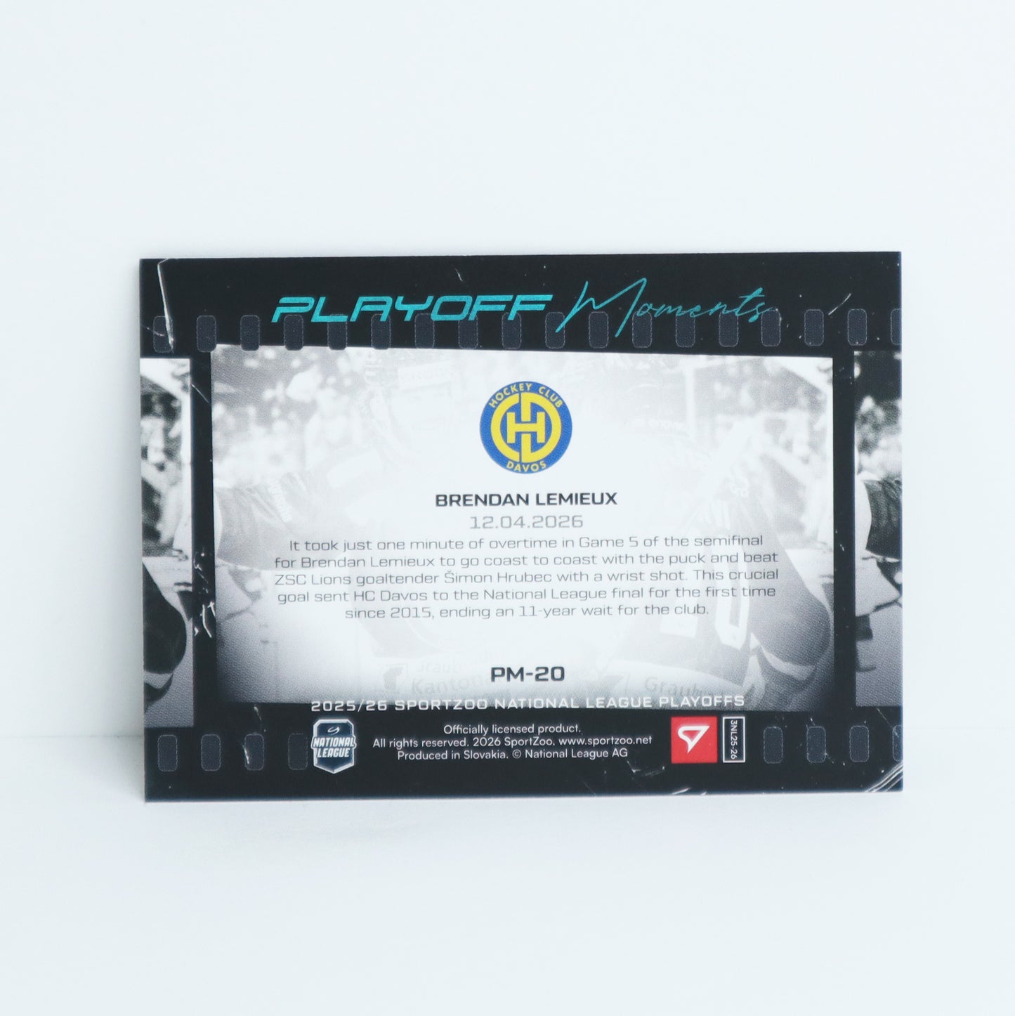 PM-20 - HCD - BRENDAN LEMIEUX - PLAYOFF MOMENTS BLUE - 20/25