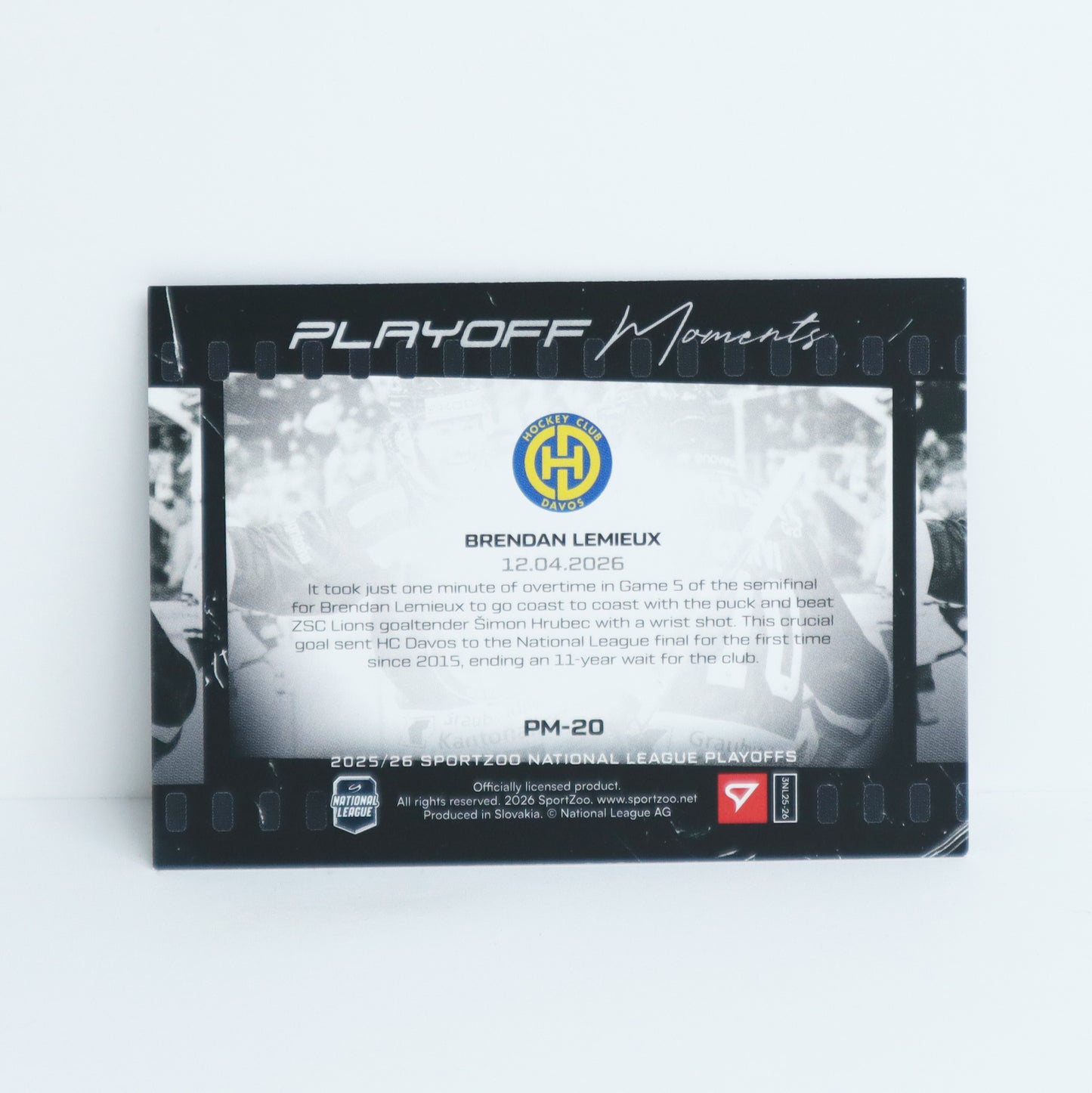 PM-20 - HCD - BRENDAN LEMIEUX - PLAYOFF MOMENTS BASE