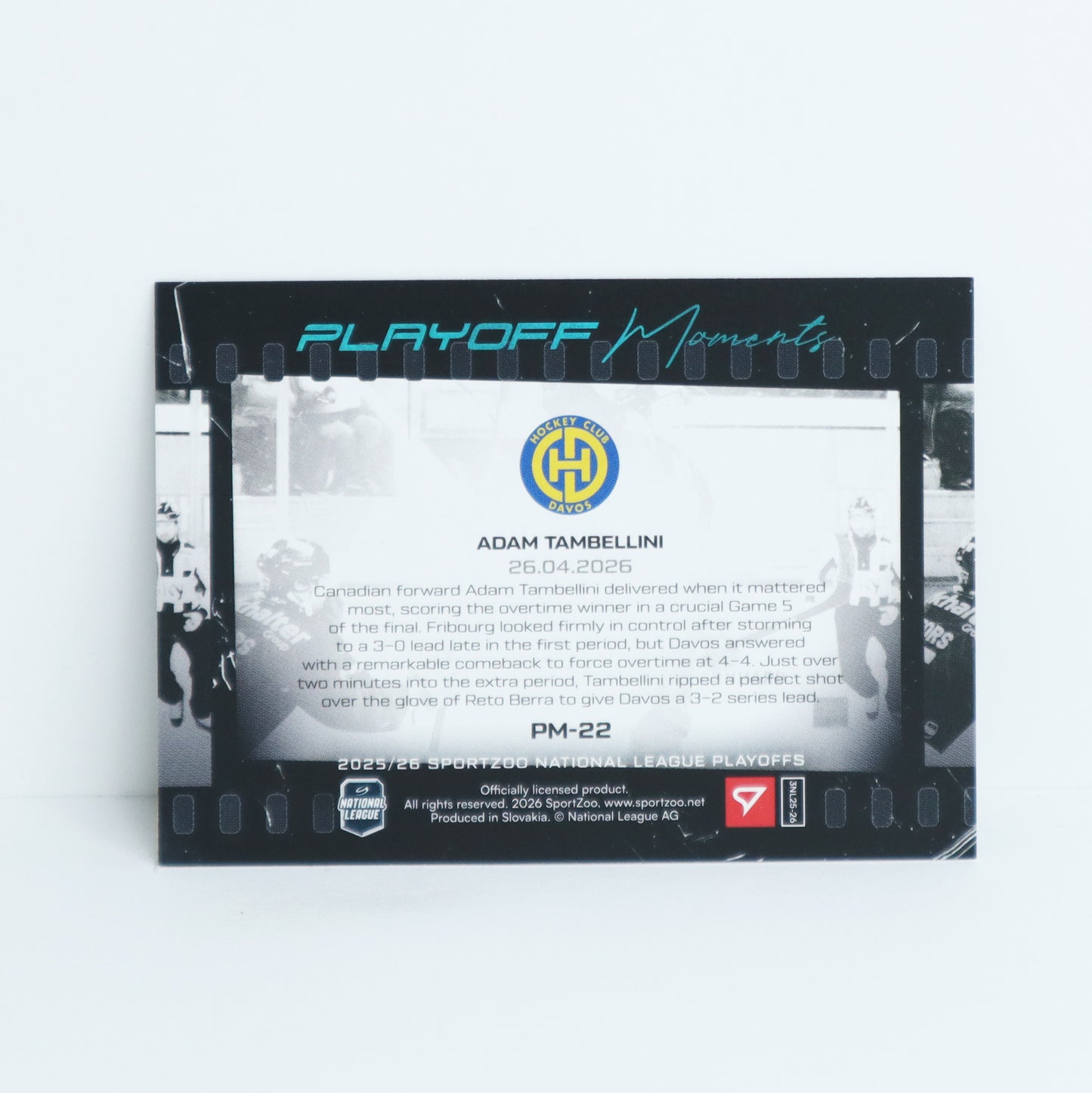 PM-22 - HCD - ADAM TAMBELLINI - PLAYOFF MOMENTS BLUE - 02/25