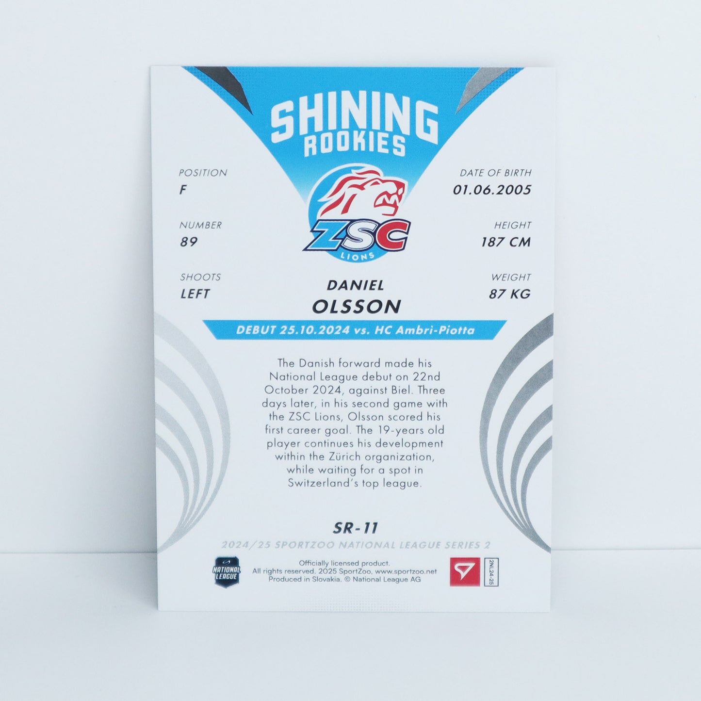 SR-11 - ZSC - DANIEL OLSSON - SHINING ROOKIES COPPER - 44/69