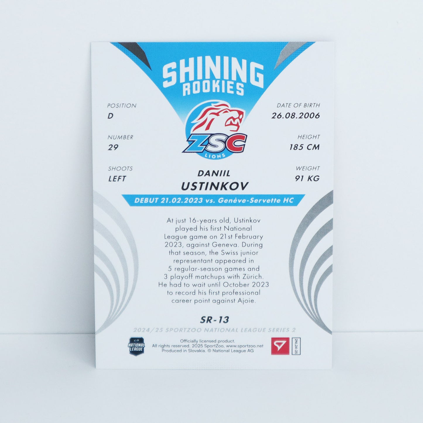 SR-13 - ZSC - DANIIL USTINKOV - SHINING ROOKIES COPPER - 10/69