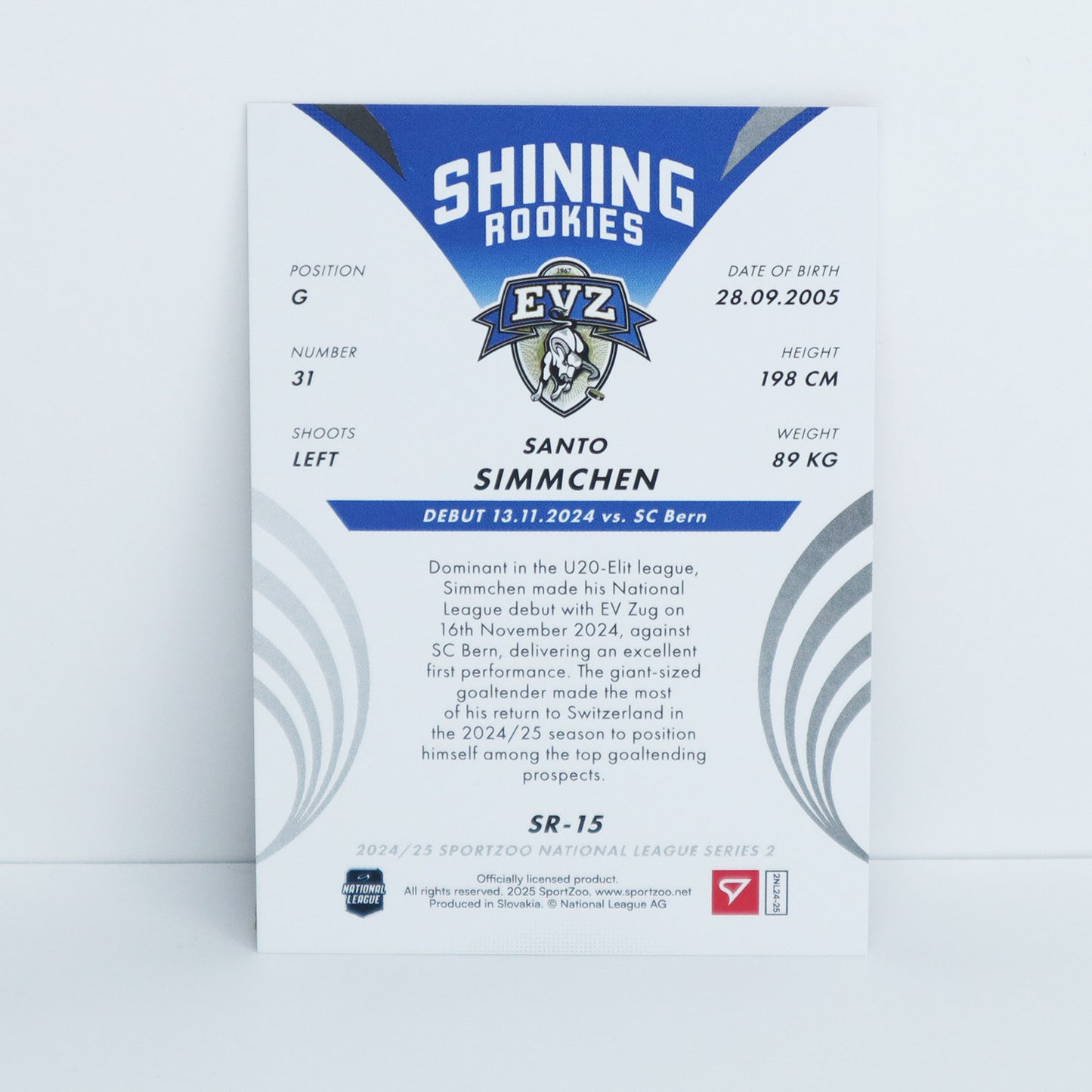SR-15 - EVZ - SANTO SIMMCHEN - SHINING ROOKIES COPPER - 11/69