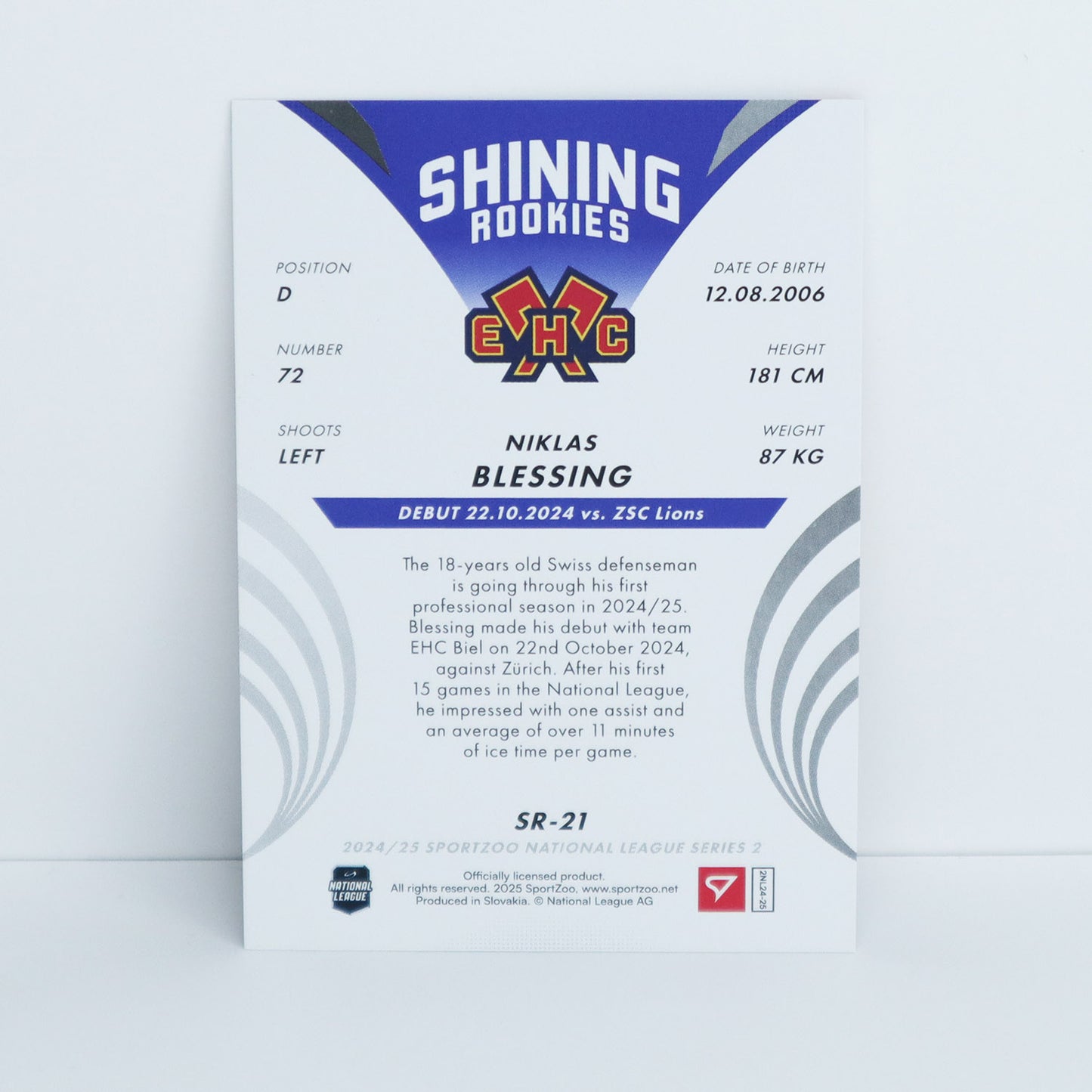 SR-21 - EHCB - NIKLAS BLESSING - SHINING ROOKIES COPPER - 24/69