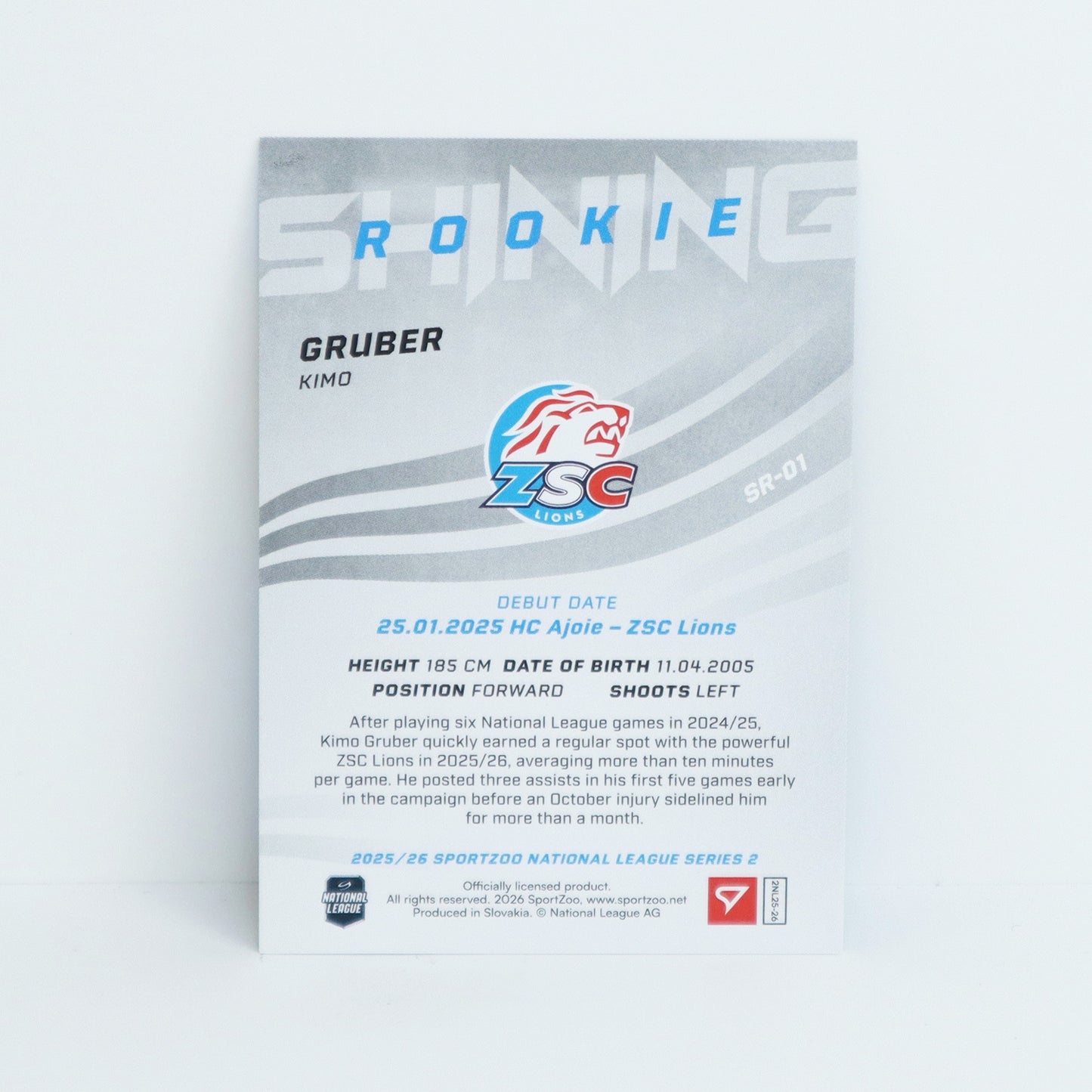 SR-01 - ZSC - KIMO GRUBER - SHINING ROOKIES GOLD - 26/69