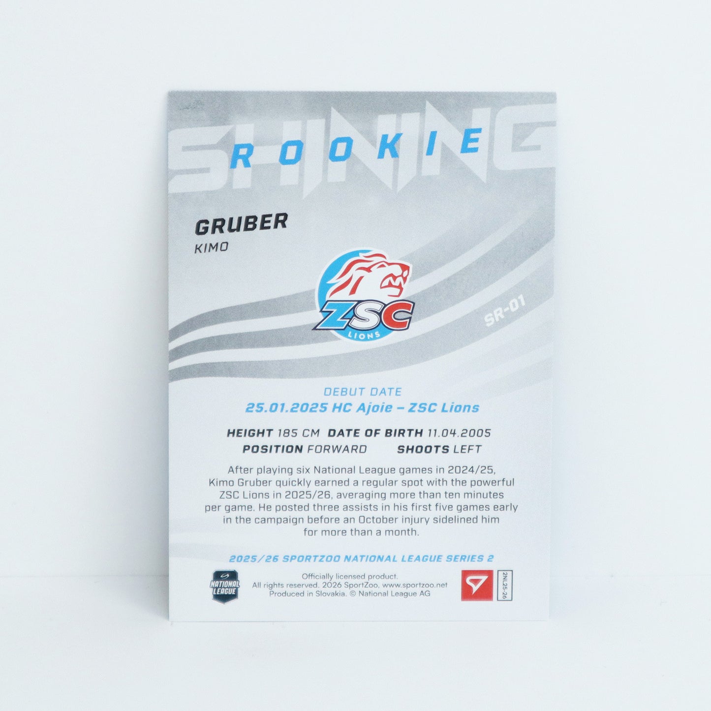 SR-01 - ZSC - KIMO GRUBER - SHINING ROOKIES GOLD - 52/69