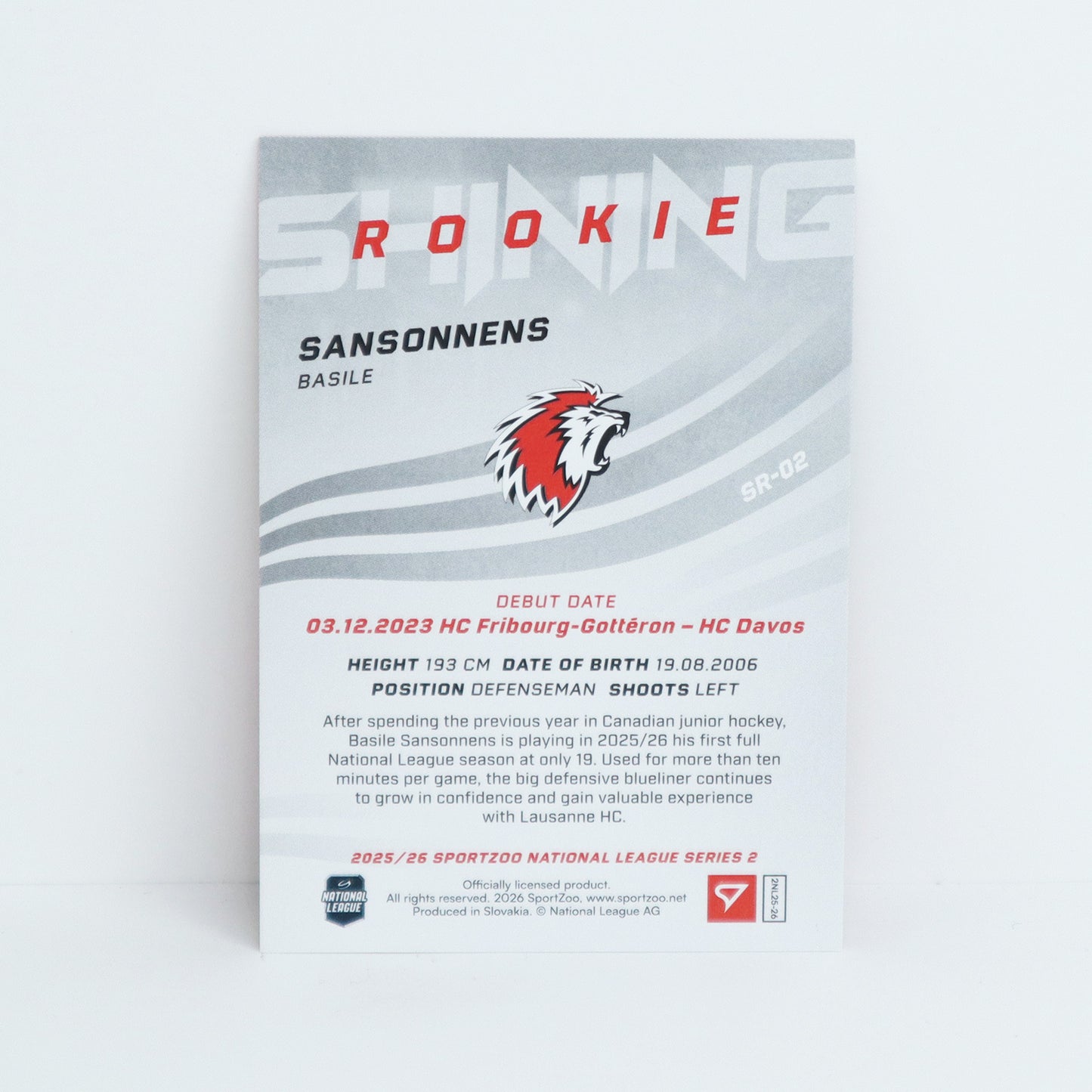 SR-02 - LHC - BASILE SANSONNENS - SHINING ROOKIES GOLD - 46/69