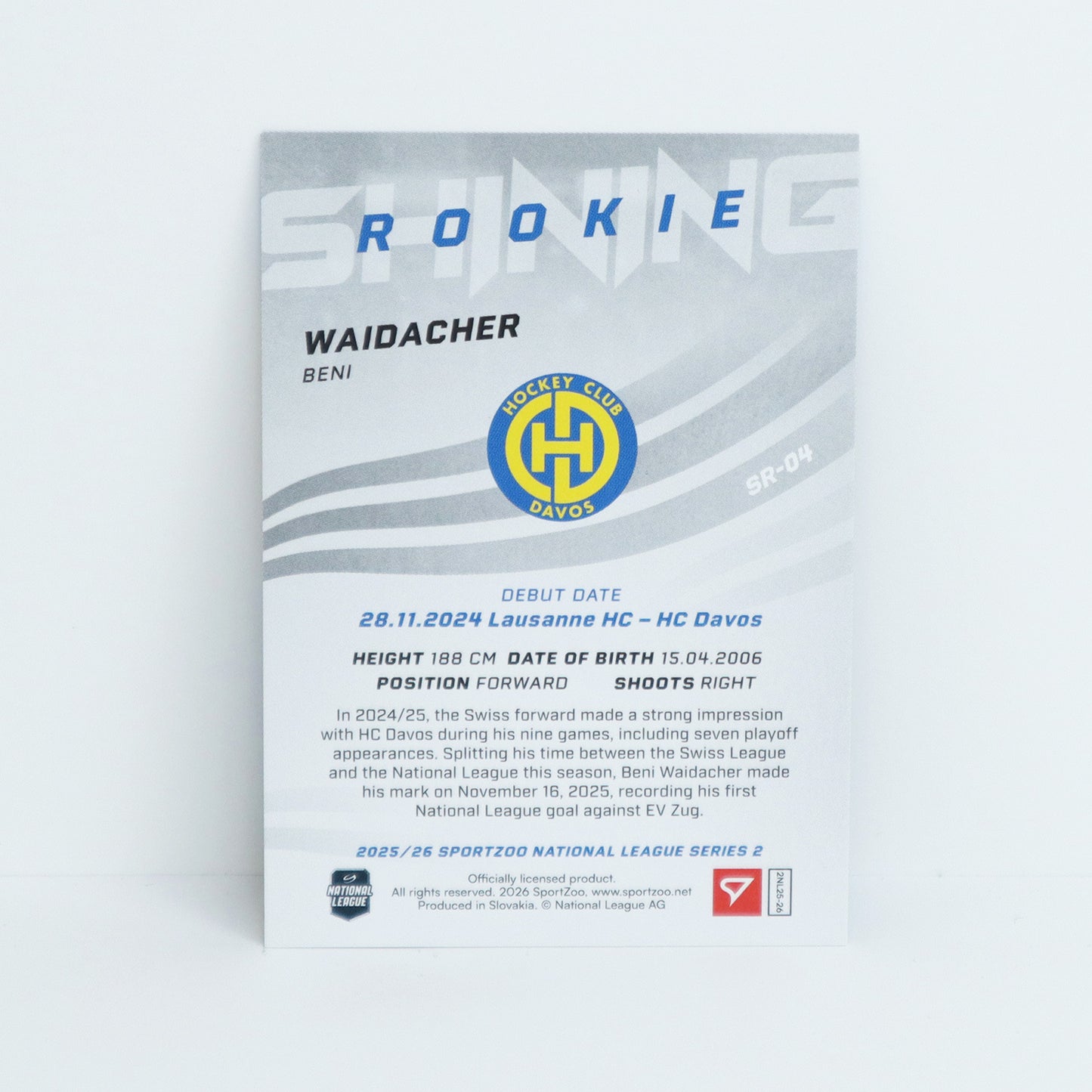 SR-04 - HCD - BENI WAIDACHER - SHINING ROOKIES GOLD - 66/69