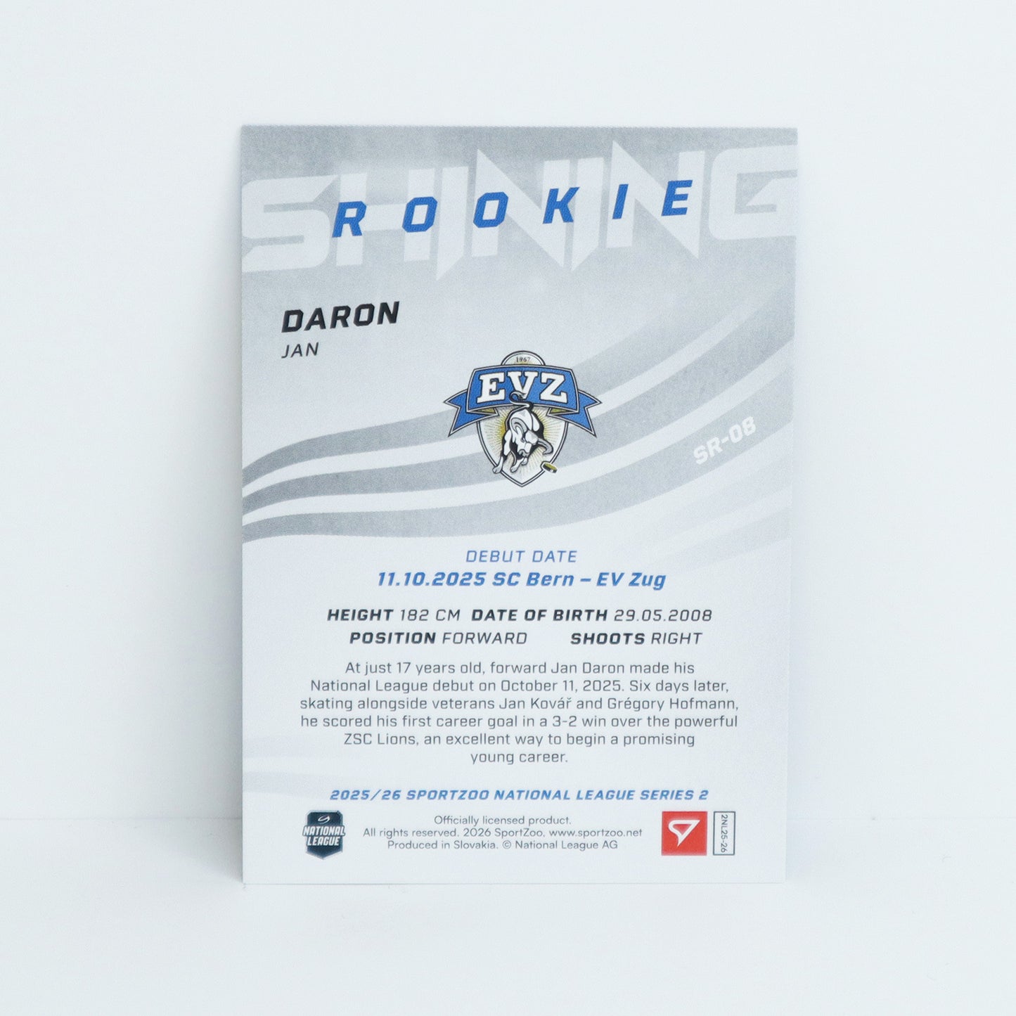 SR-08 - EVZ - JAN DARON - SHINING ROOKIES GOLD - 58/69