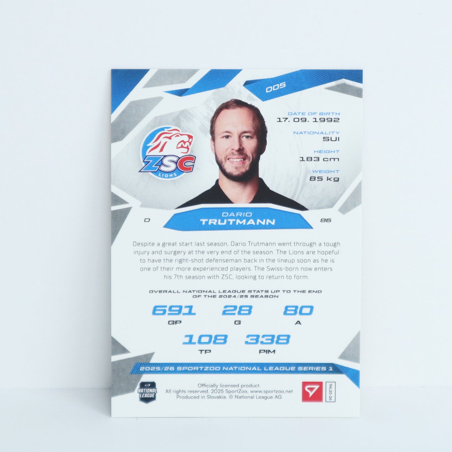 005 - ZSC - DARIO TRUTMANN - BASE GOLD - 09/10