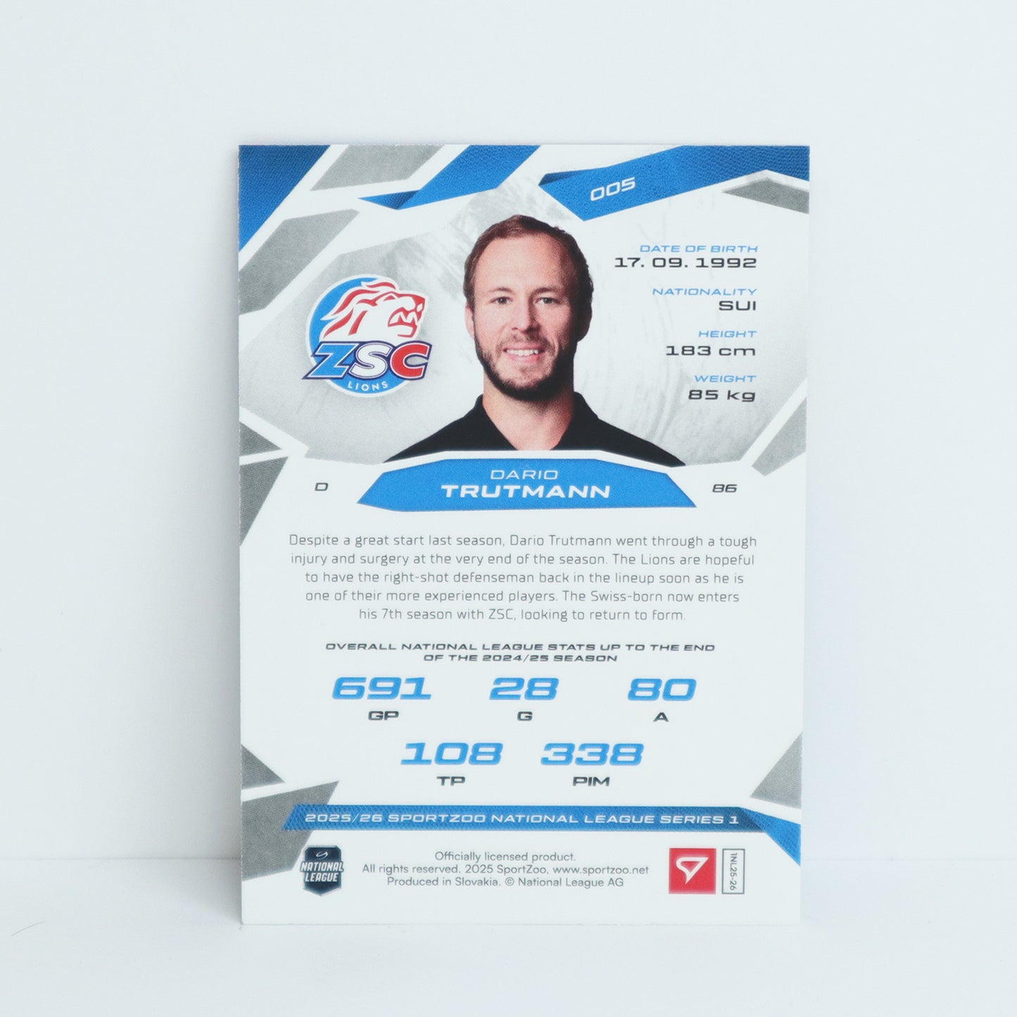 005 - ZSC - DARIO TRUTMANN - BASE BLUE