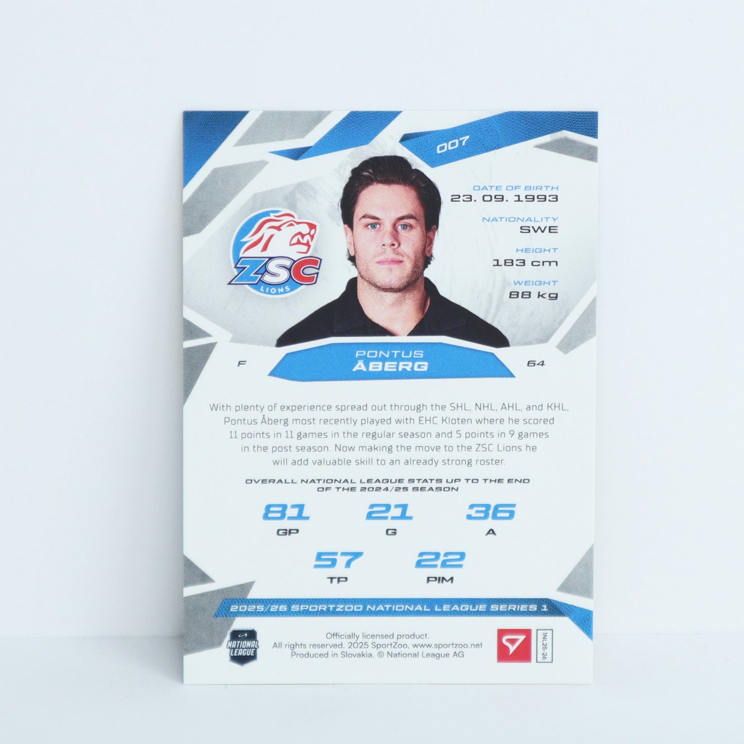 007 - ZSC - PONTUS ABERG - BASE GOLD - 03/10