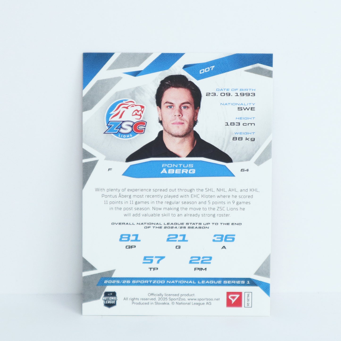 007 - ZSC - PONTUS ABERG - BASE RED - 12/20