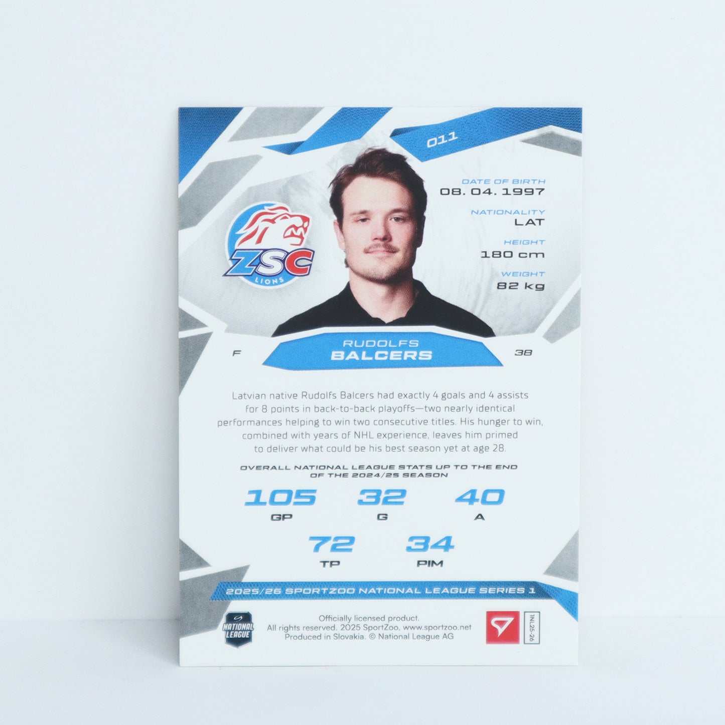 011 - ZSC - RUDOLFS BALCERS - BASE GOLD - 07/10