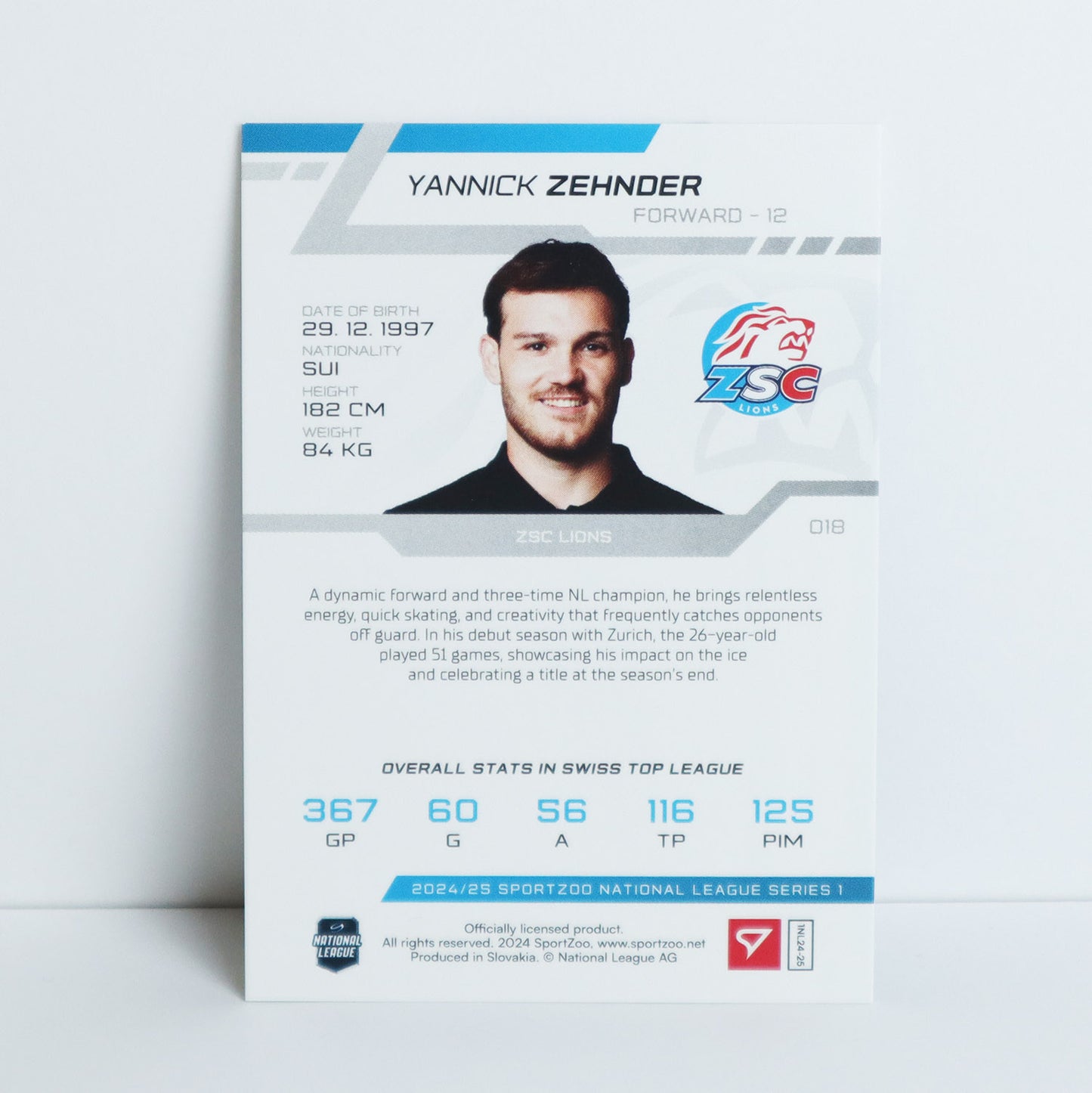 018 - ZSC - YANNICK ZEHNDER - BASE BLUE - 11/30