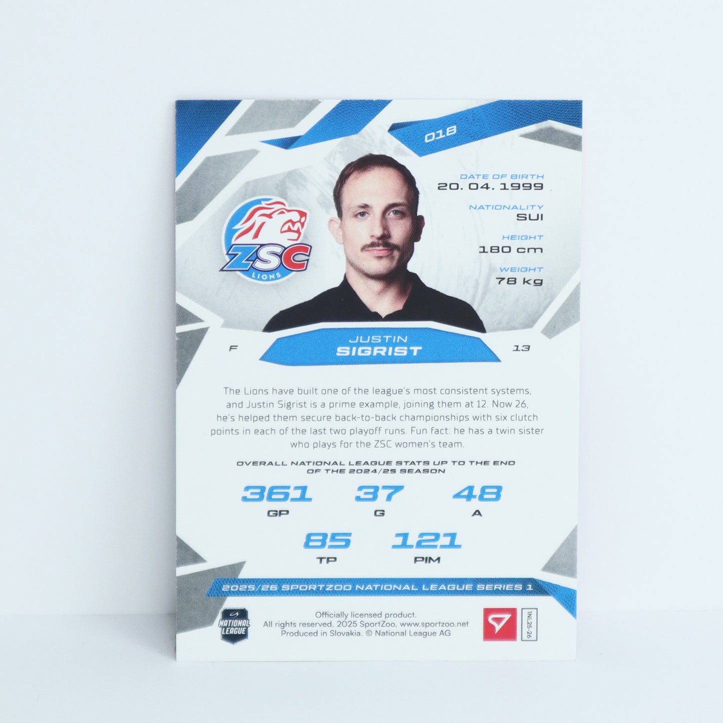 018 - ZSC - JUSTIN SIGRIST - BASE PINK