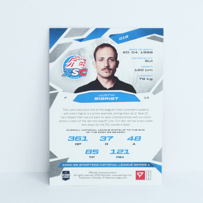 018 - ZSC - JUSTIN SIGRIST - BASE PINK