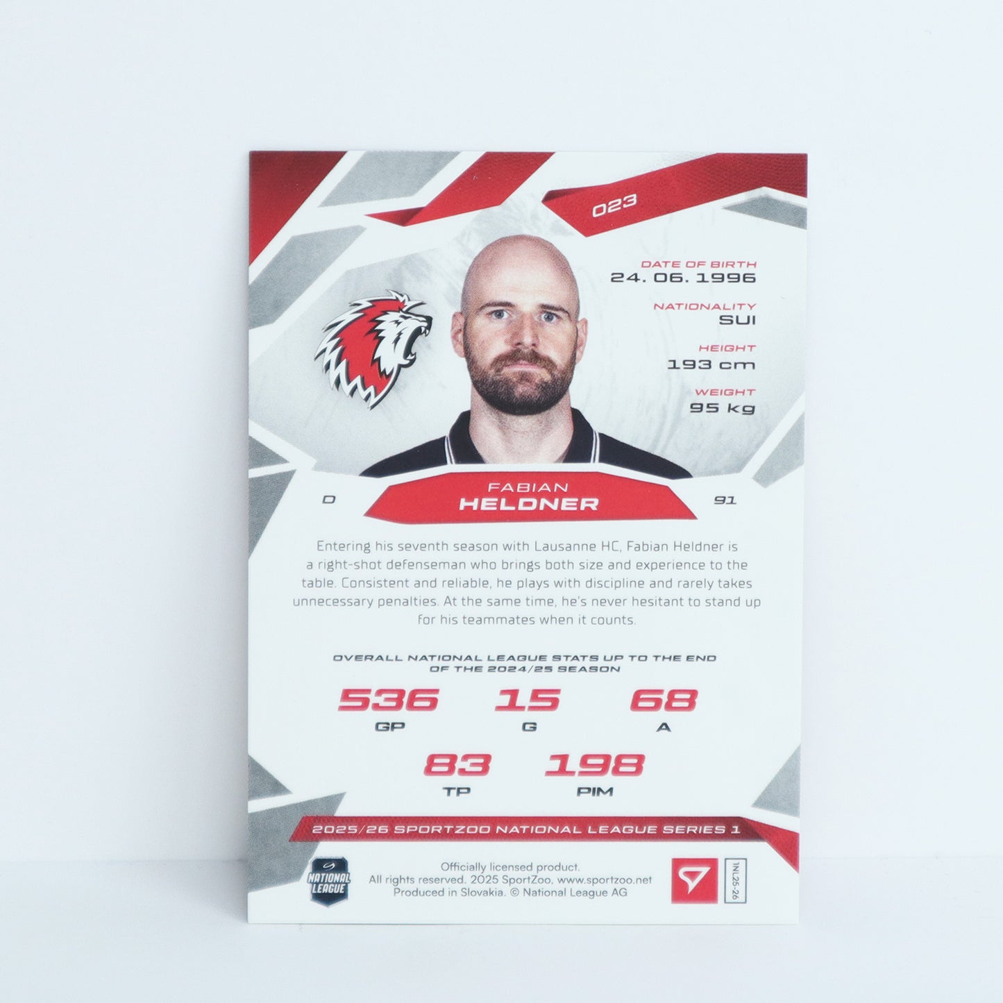 023 - LHC - FABIAN HELDNER - BASE RED - 15/20