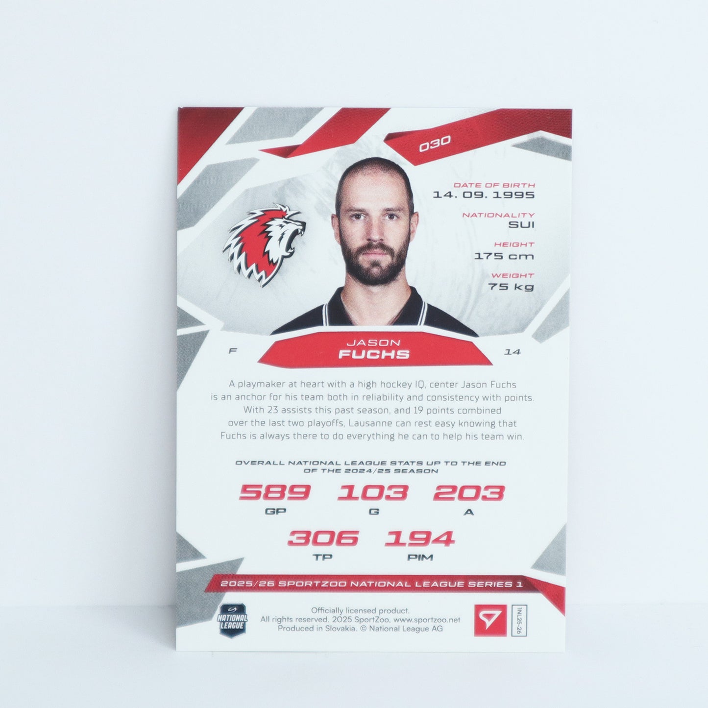 030 - LHC - JASON FUCHS - BASE RED - 19/20