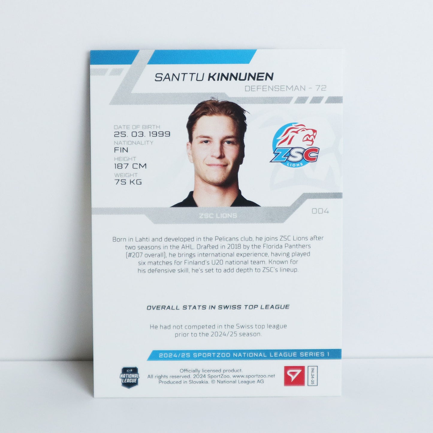 004 - ZSC - SANTTU KINNUNEN - BASE RED - 12/20