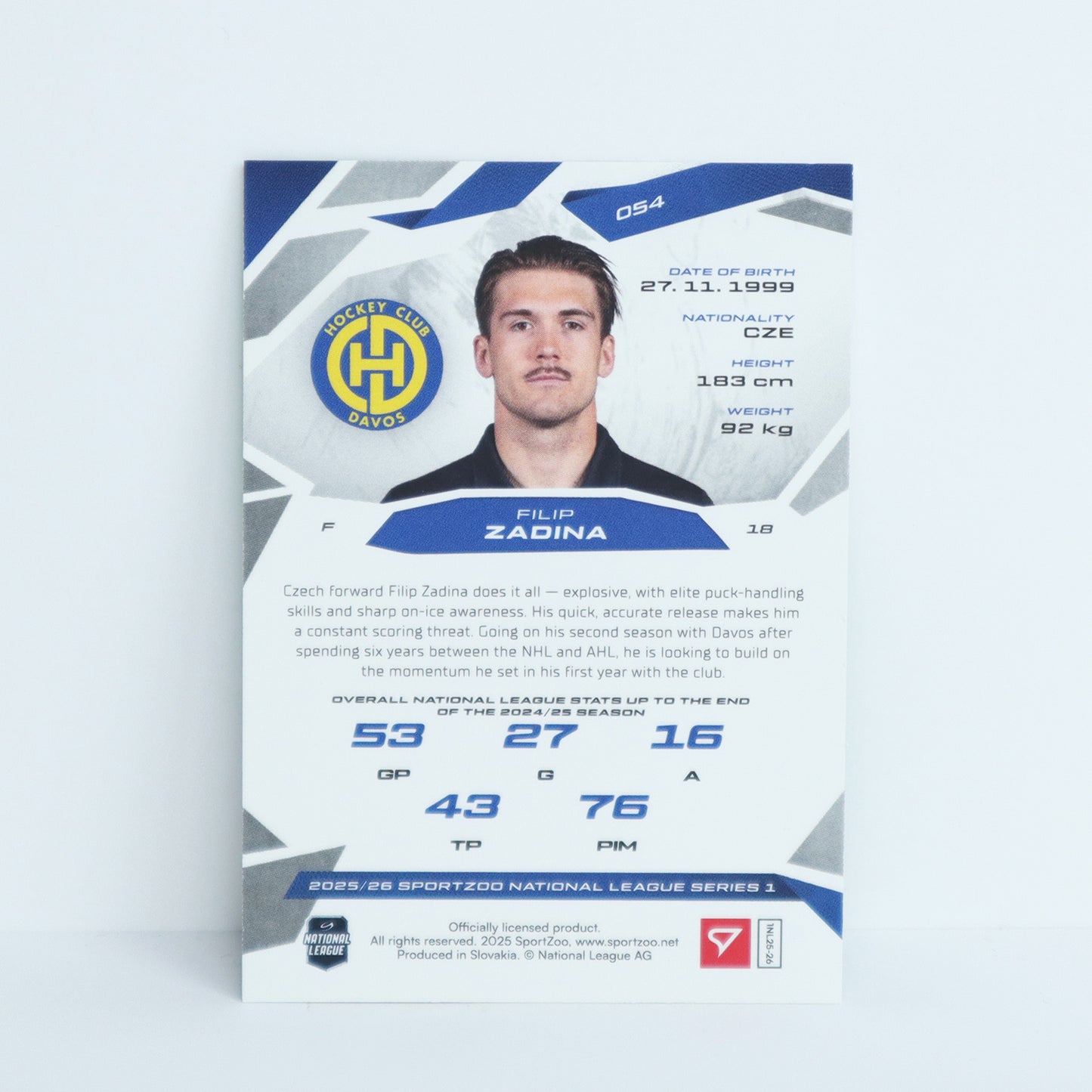 054 - HCD - FILIP ZADINA - BASE GREEN - 21/30