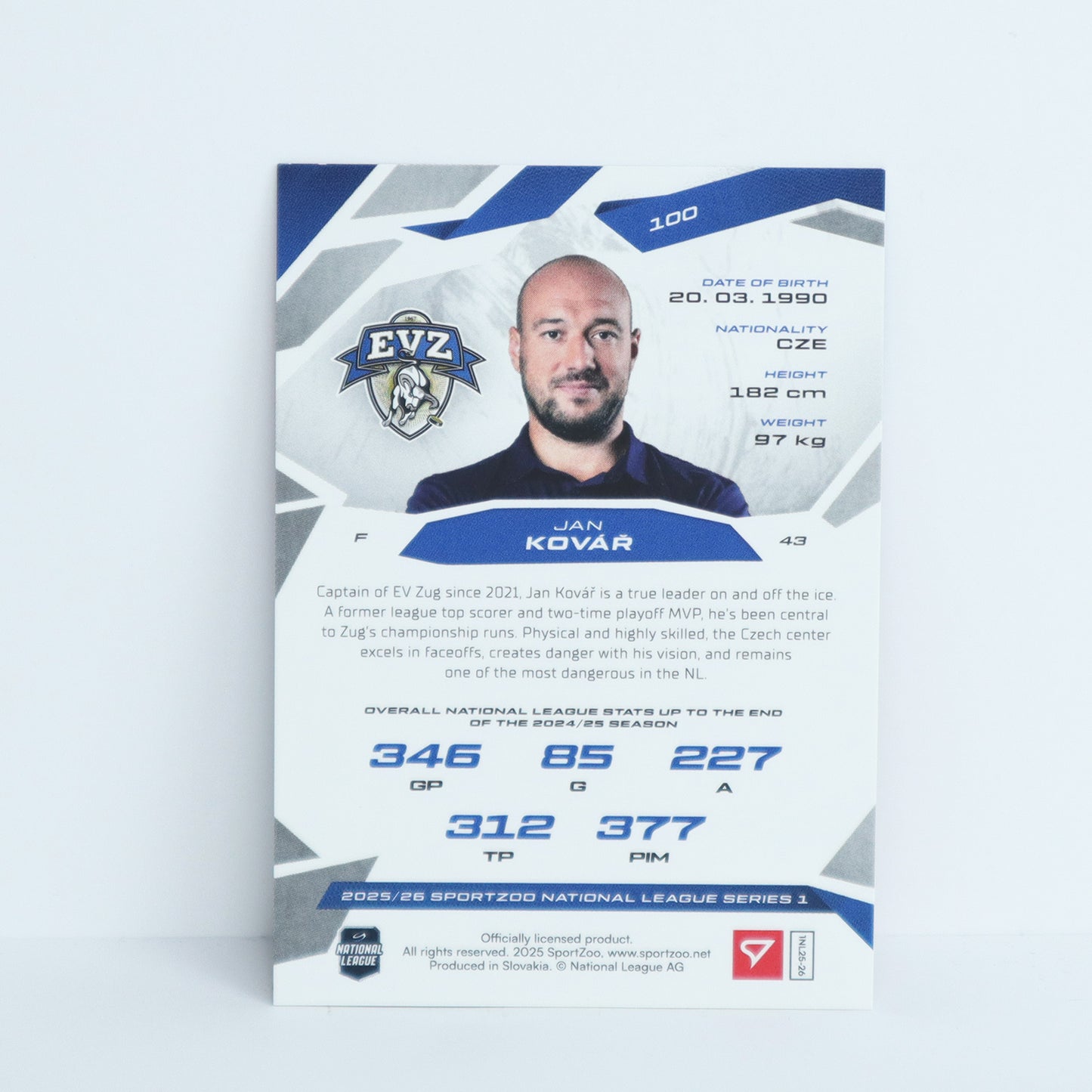 100 - EVZ - JAN KOVAR - BASE RED - 18/20