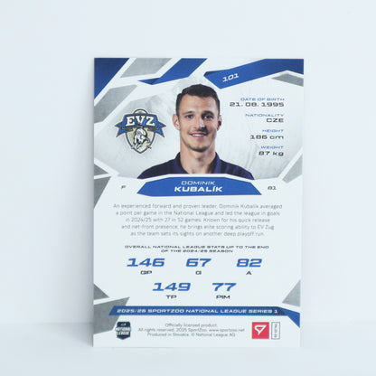 101 - EVZ - DOMINIK KUBALIK - BASE RED - 08/20