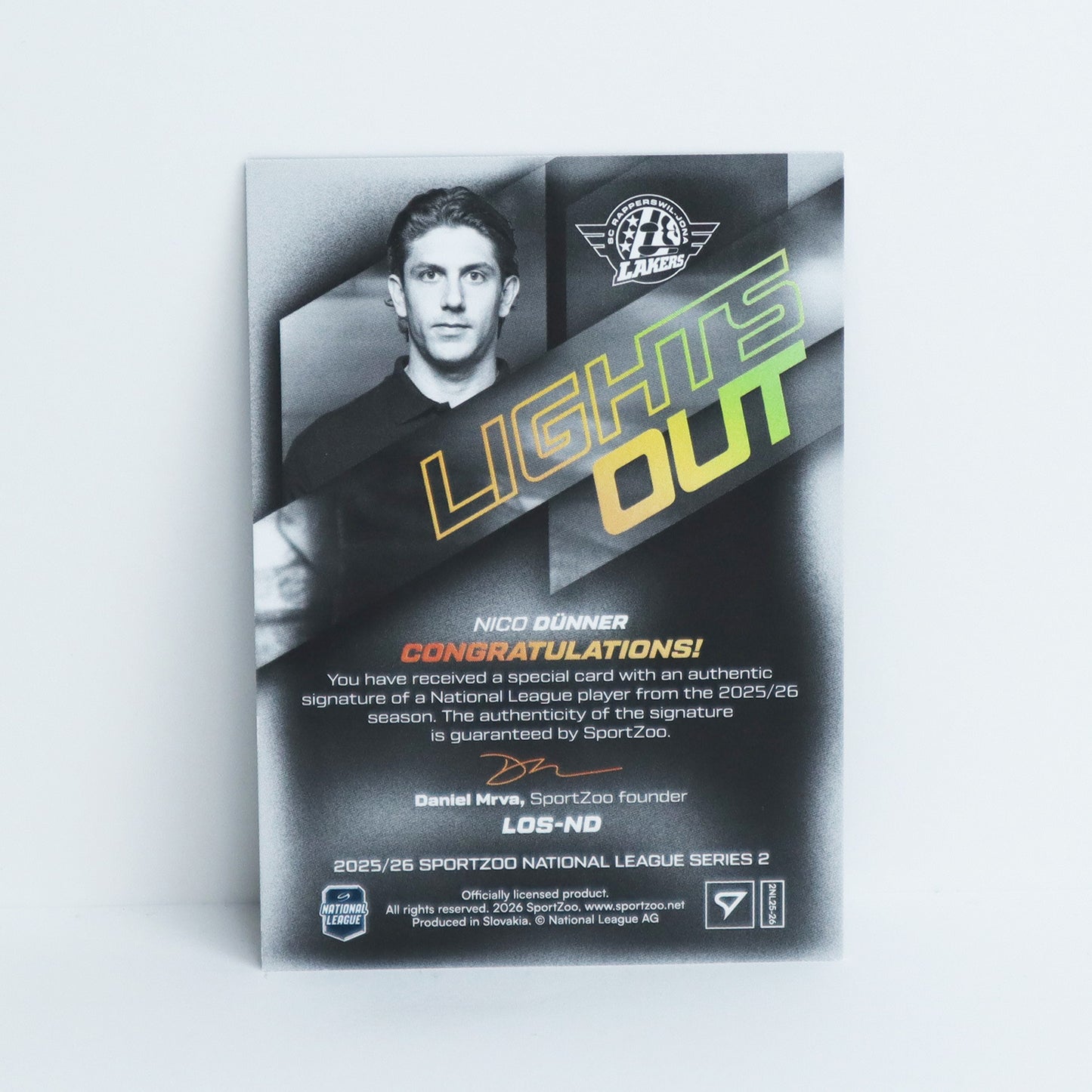 LOS-ND - SCRJ - NICO DUNNER - LIGHTS OUT GOLD AUTO - 07/60