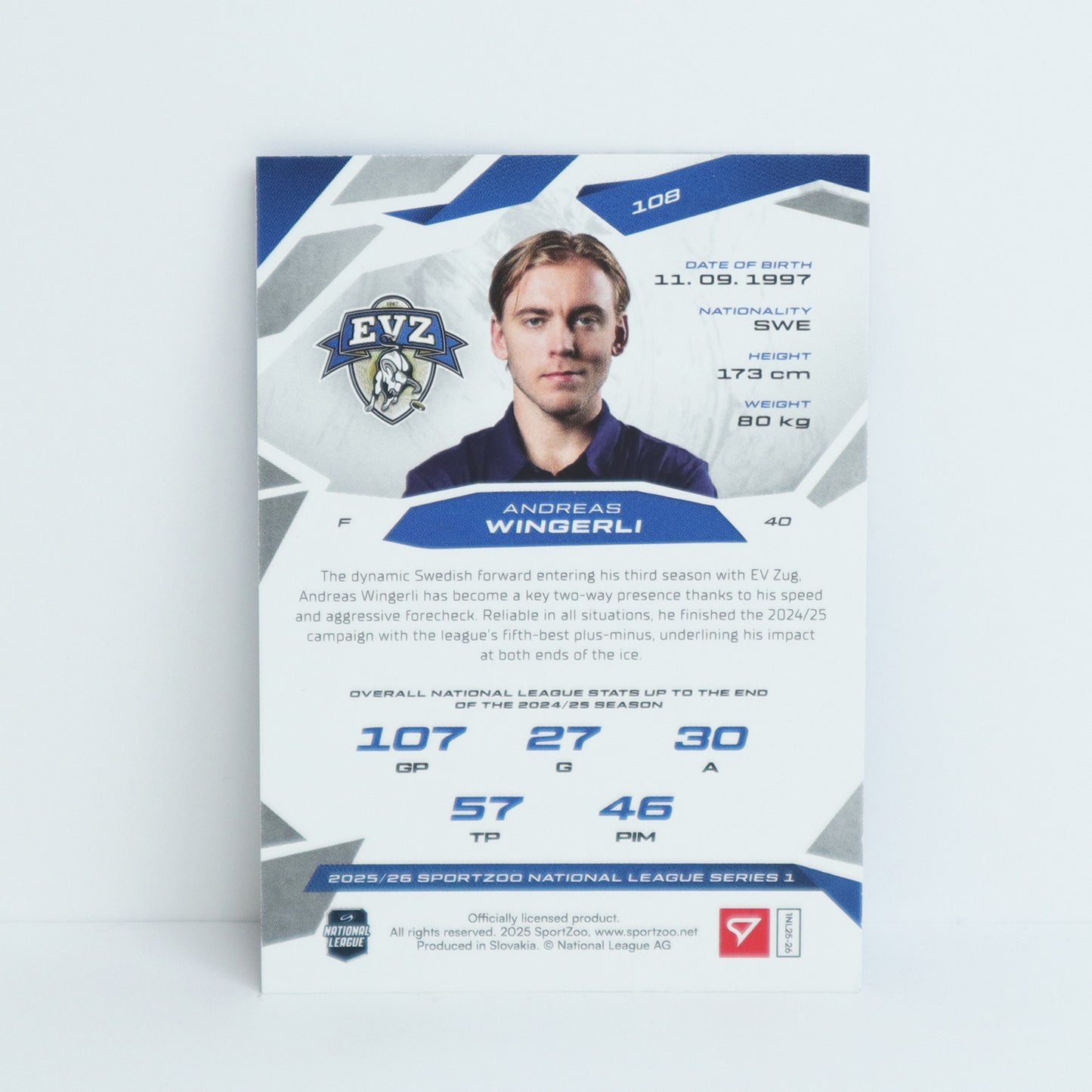 108 - EVZ - ANDREAS WINGERLI - BASE BLUE