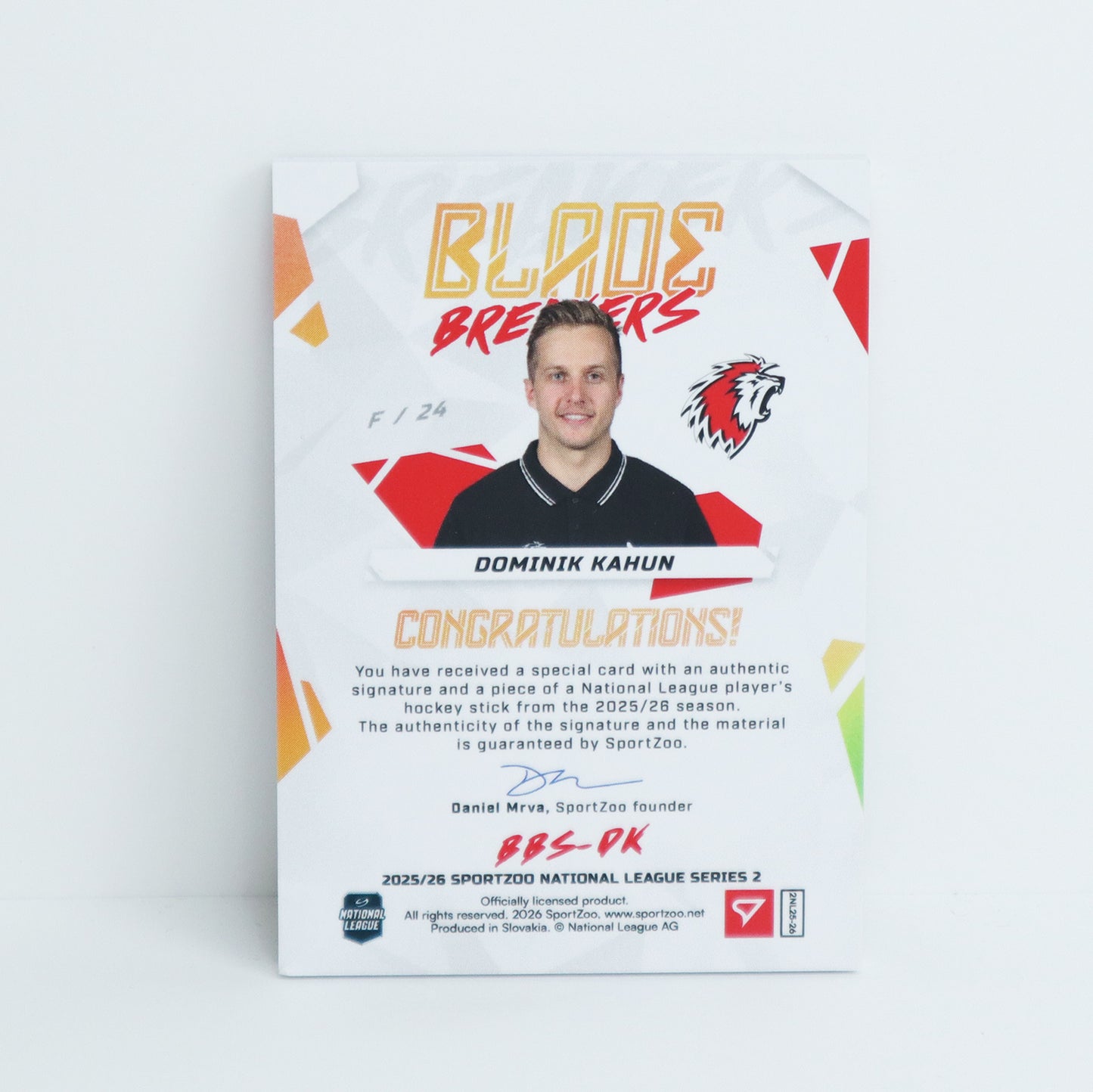 BBS-DK - LHC - DOMINIK KAHUN - BLADE BREAKERS GOLD AUTO - 08/15