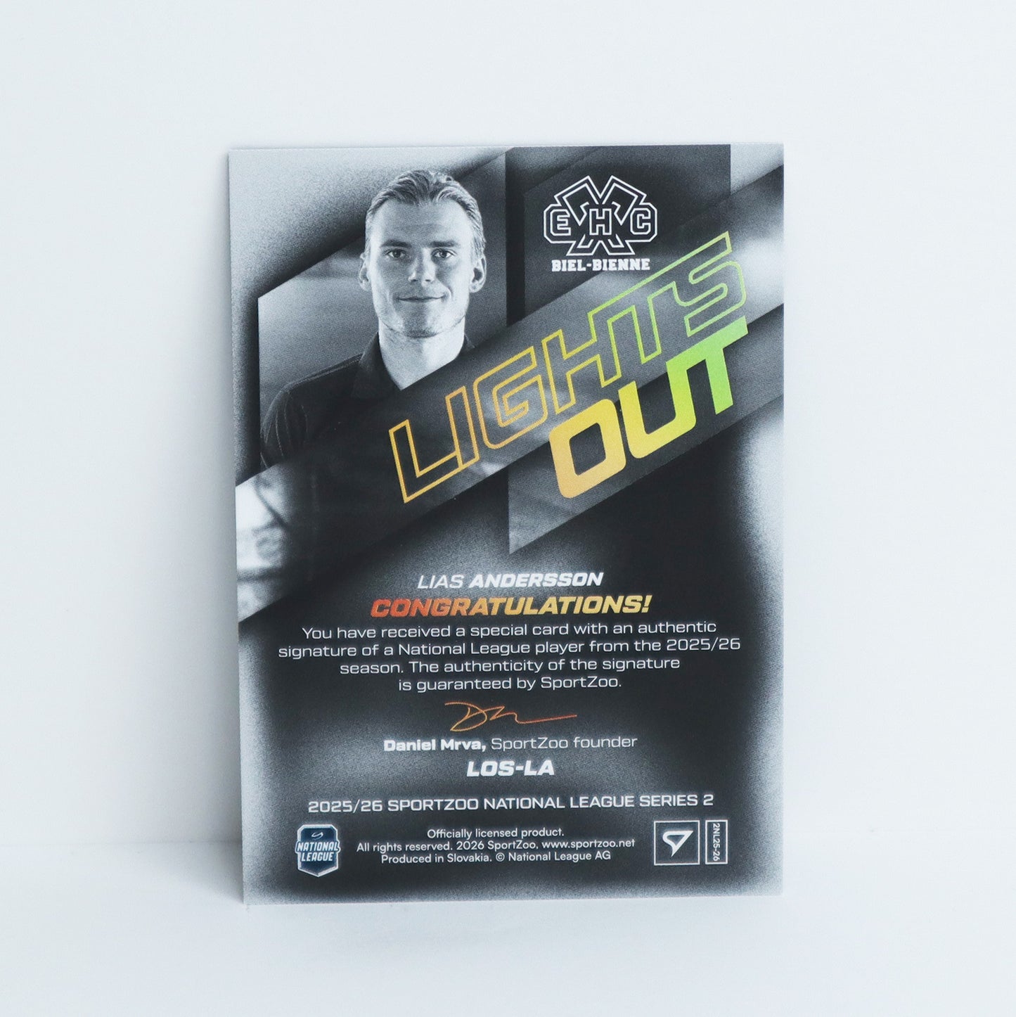 LOS-LA - EHCB - LIAS ANDERSSON - LIGHTS OUT GOLD AUTO - 37/60