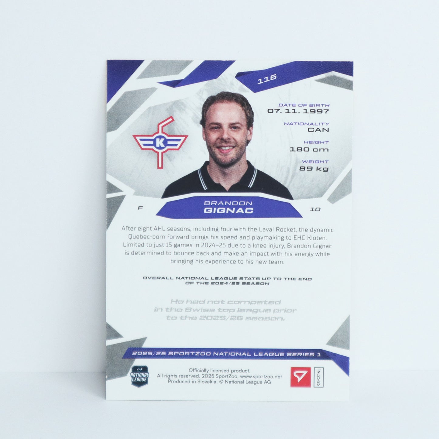 116 - EHCK - BRANDON GIGNAC - BASE SET