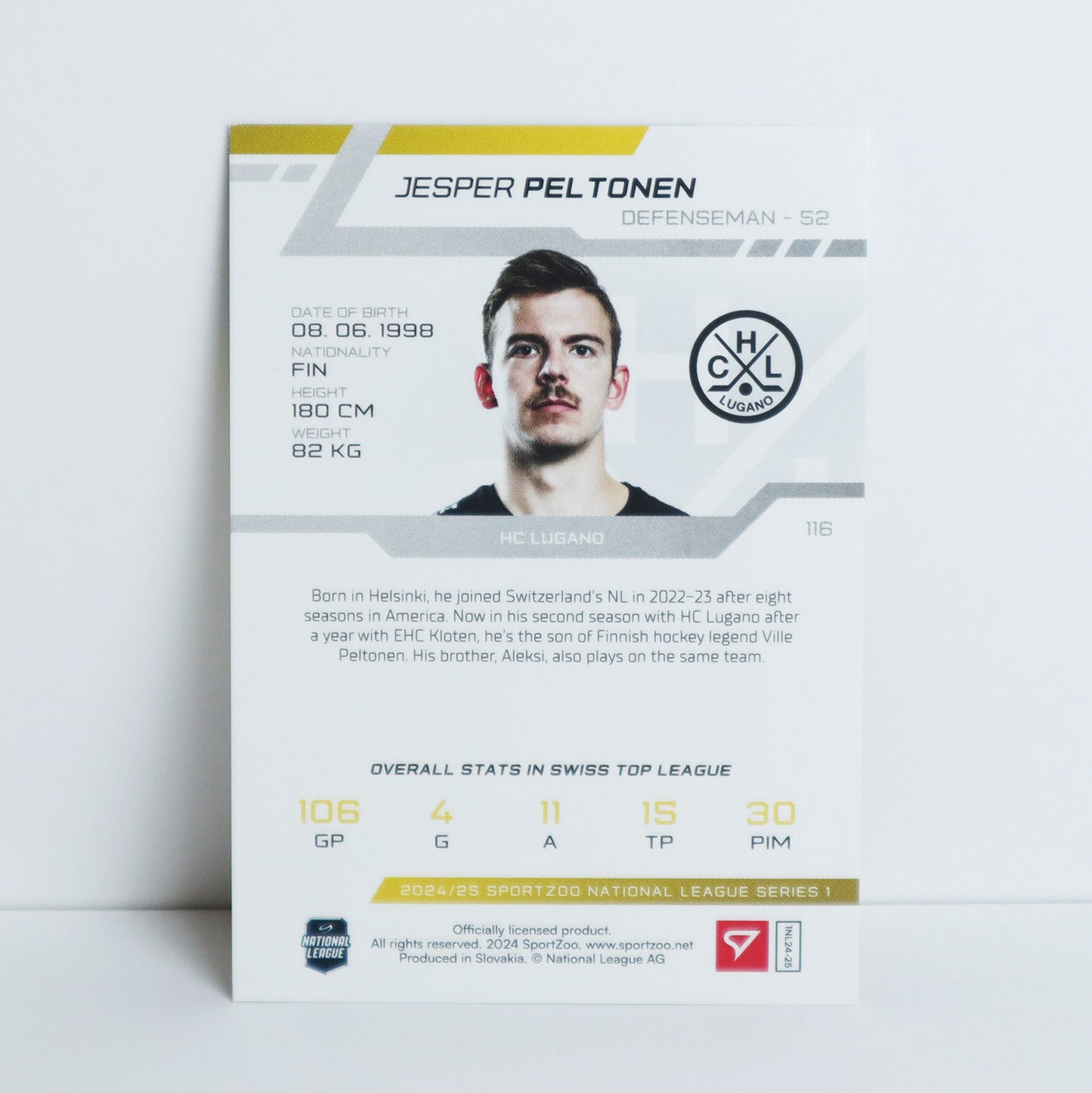 116 - HCL - JESPER PELTONEN - BASE GOLD - 06/10